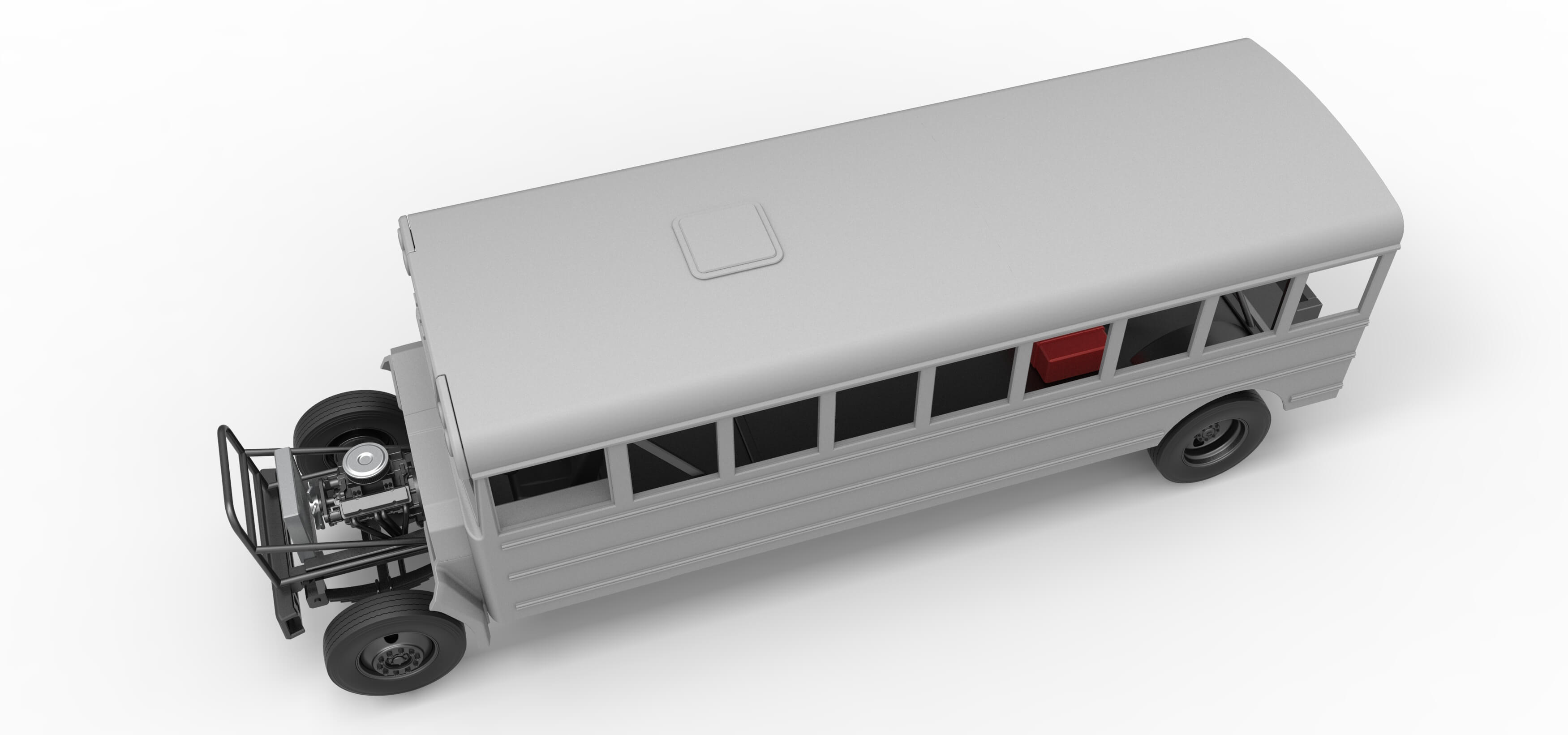 School Bus for Figure 8 Racing 1:25 3D Model
