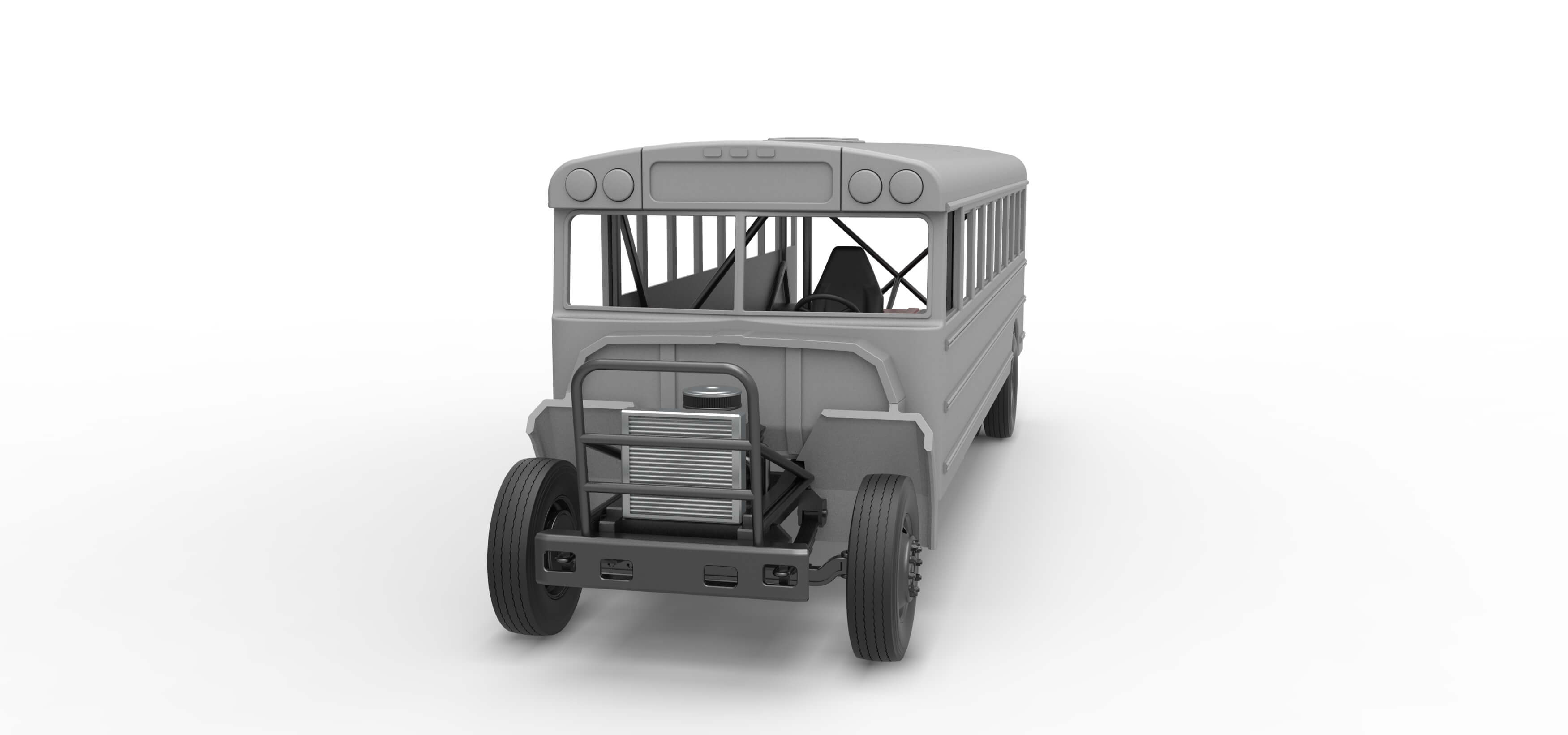 School Bus for Figure 8 Racing 1:25 3D Model