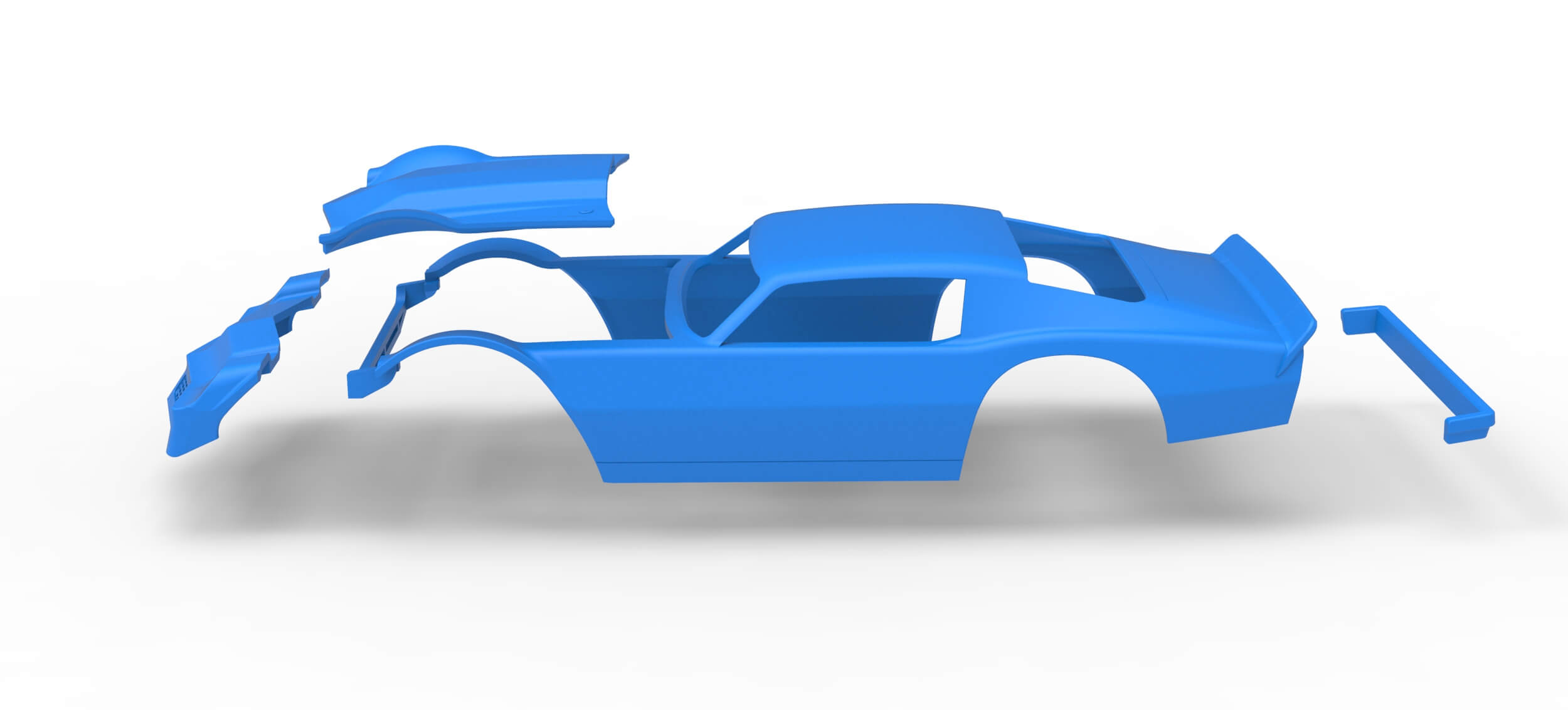 Shell of Vintage Dirt Late Model Race Car V2 Scale 1:25