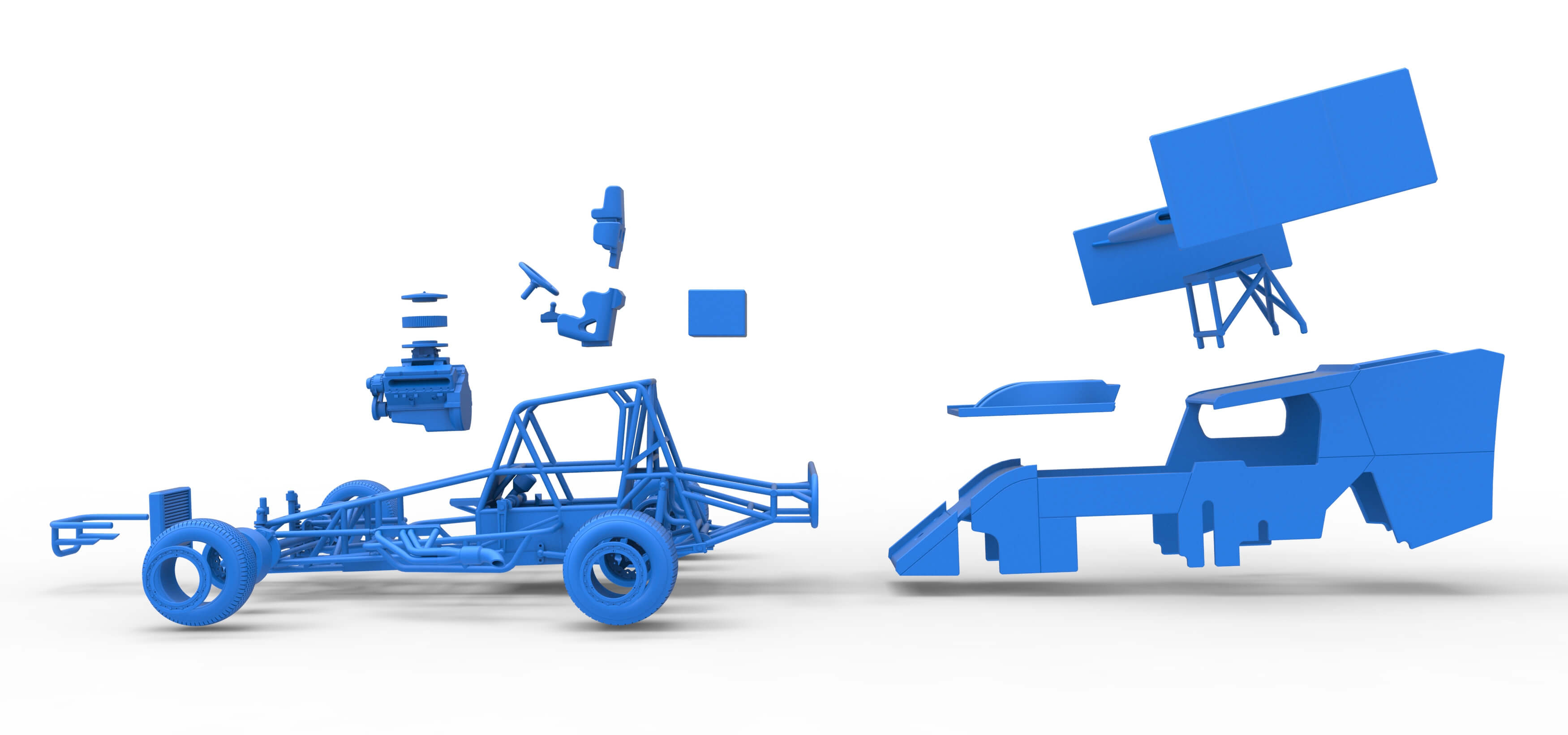 Southern Wing Modified Stock Car Scale 1:25 3D Model