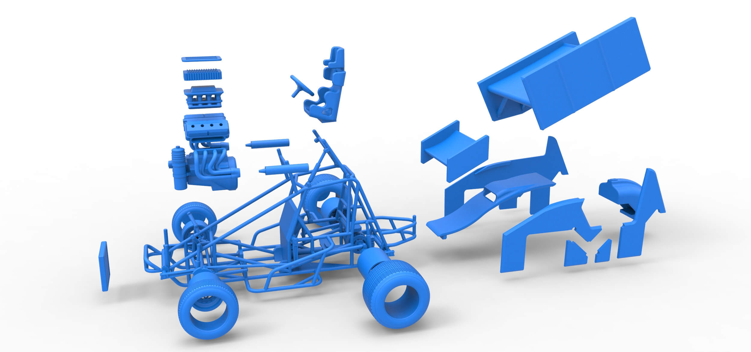 Sprint Car 1:25 3D Model