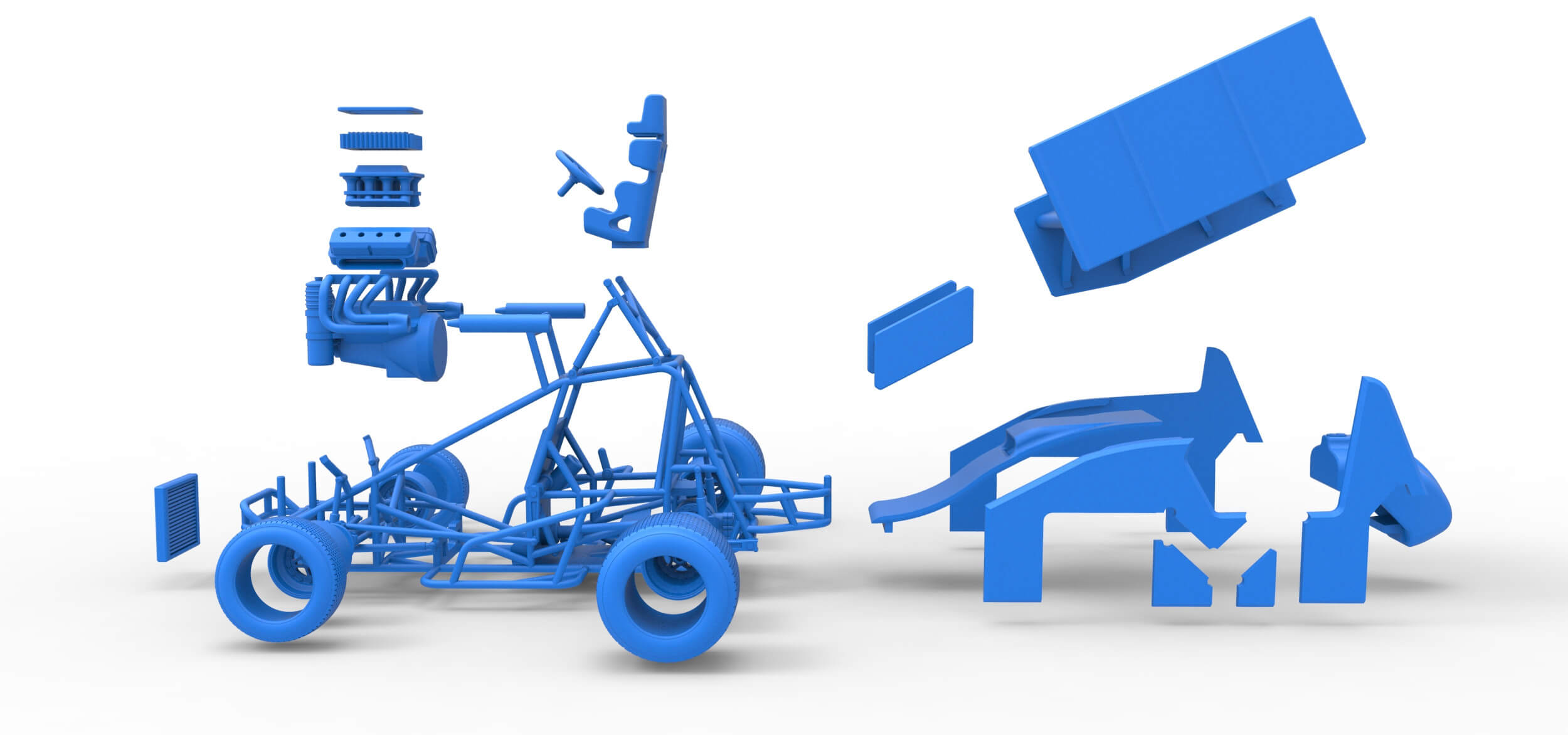 Sprint Car 1:25 3D Model