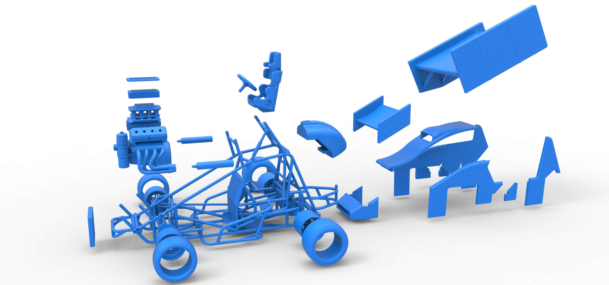 Sprint Car 1:25 3D Model