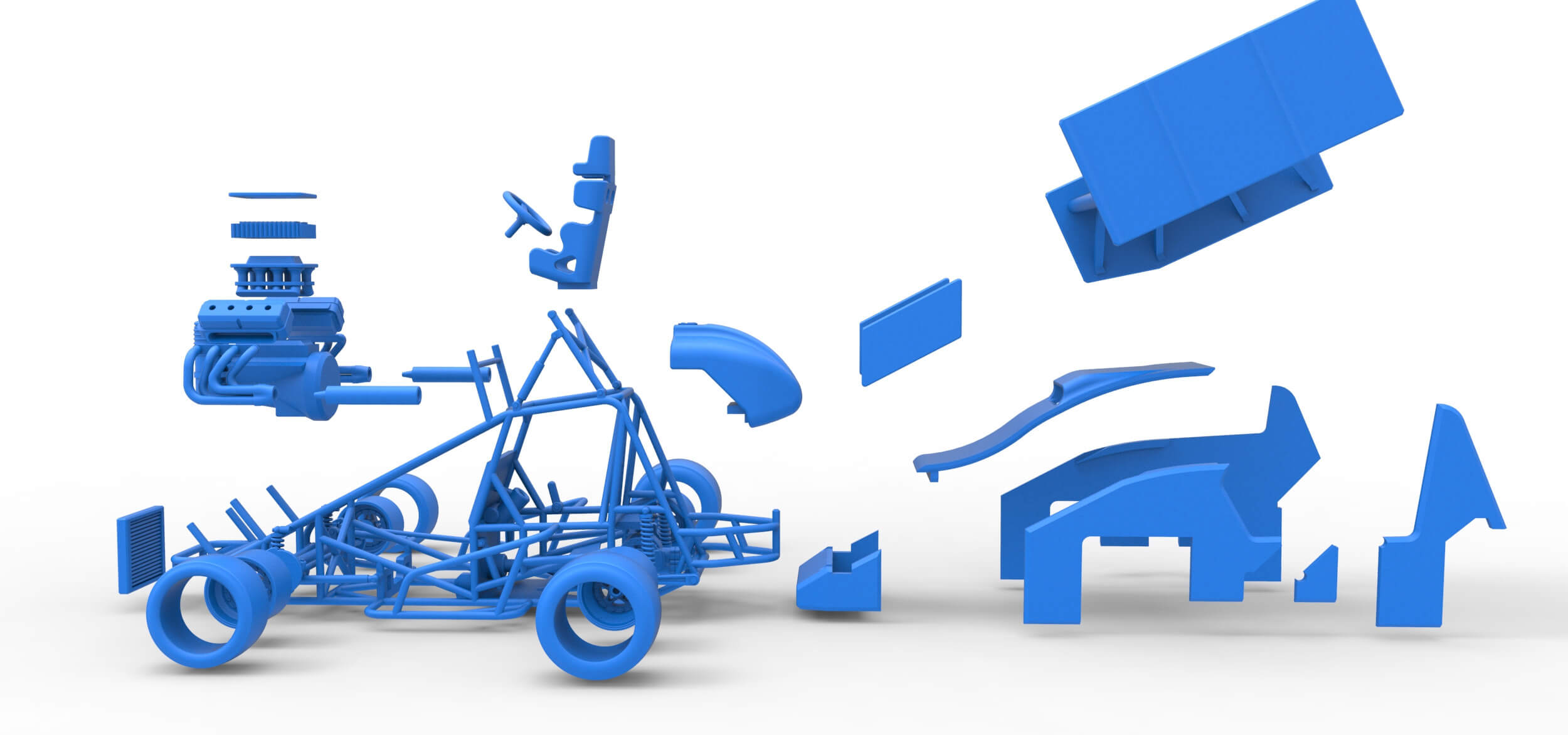 Sprint Car 1:25 3D Model