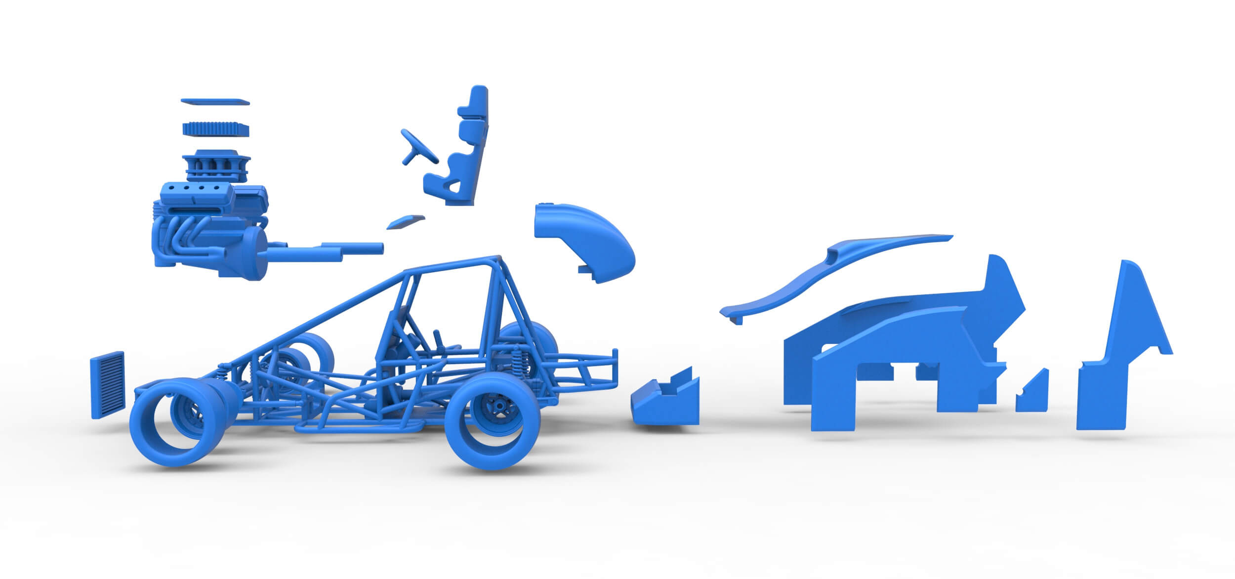 Sprint Car 1:25 3D Model