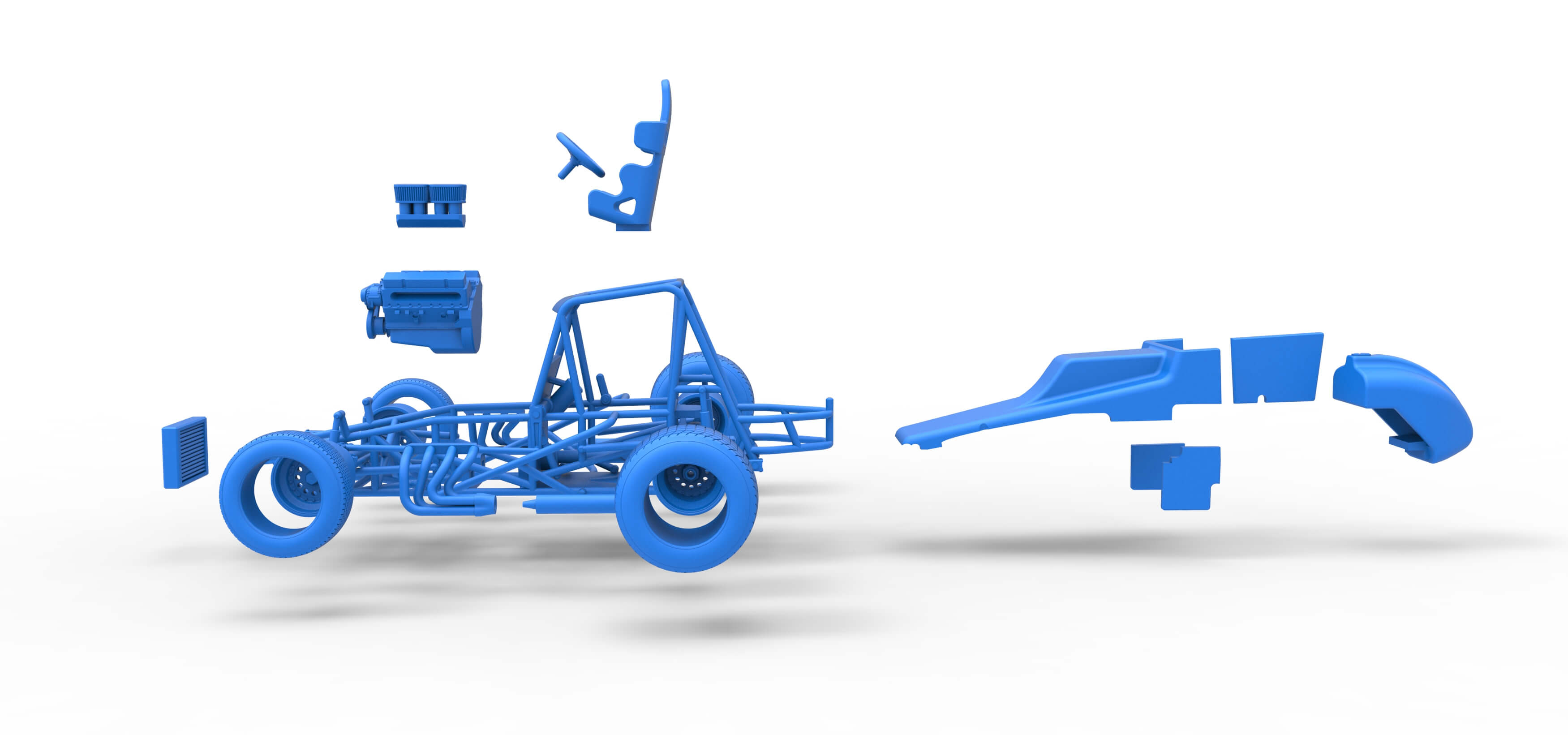 Sprint Car 1:25 3D Model
