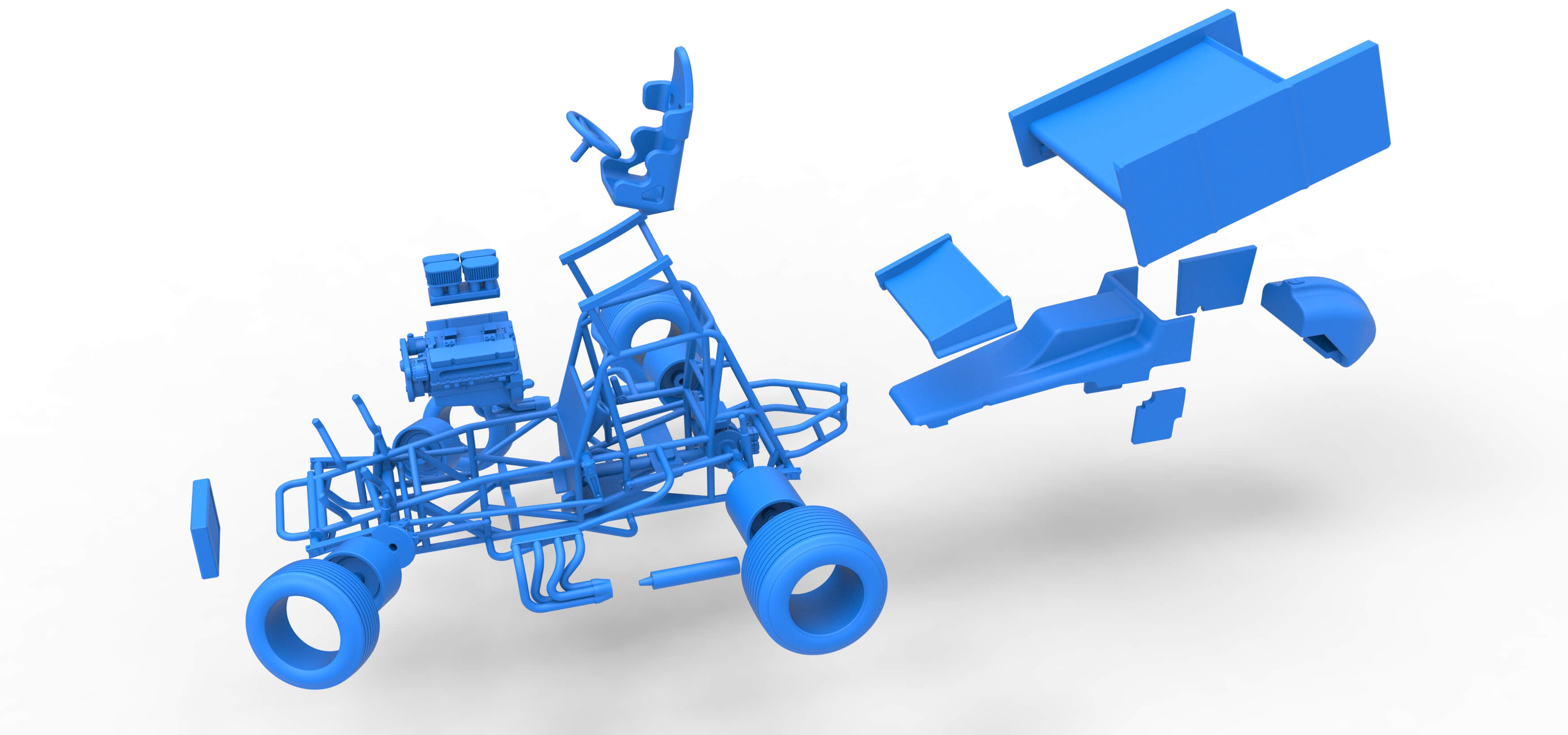 Sprint Car 1:25 3D Model