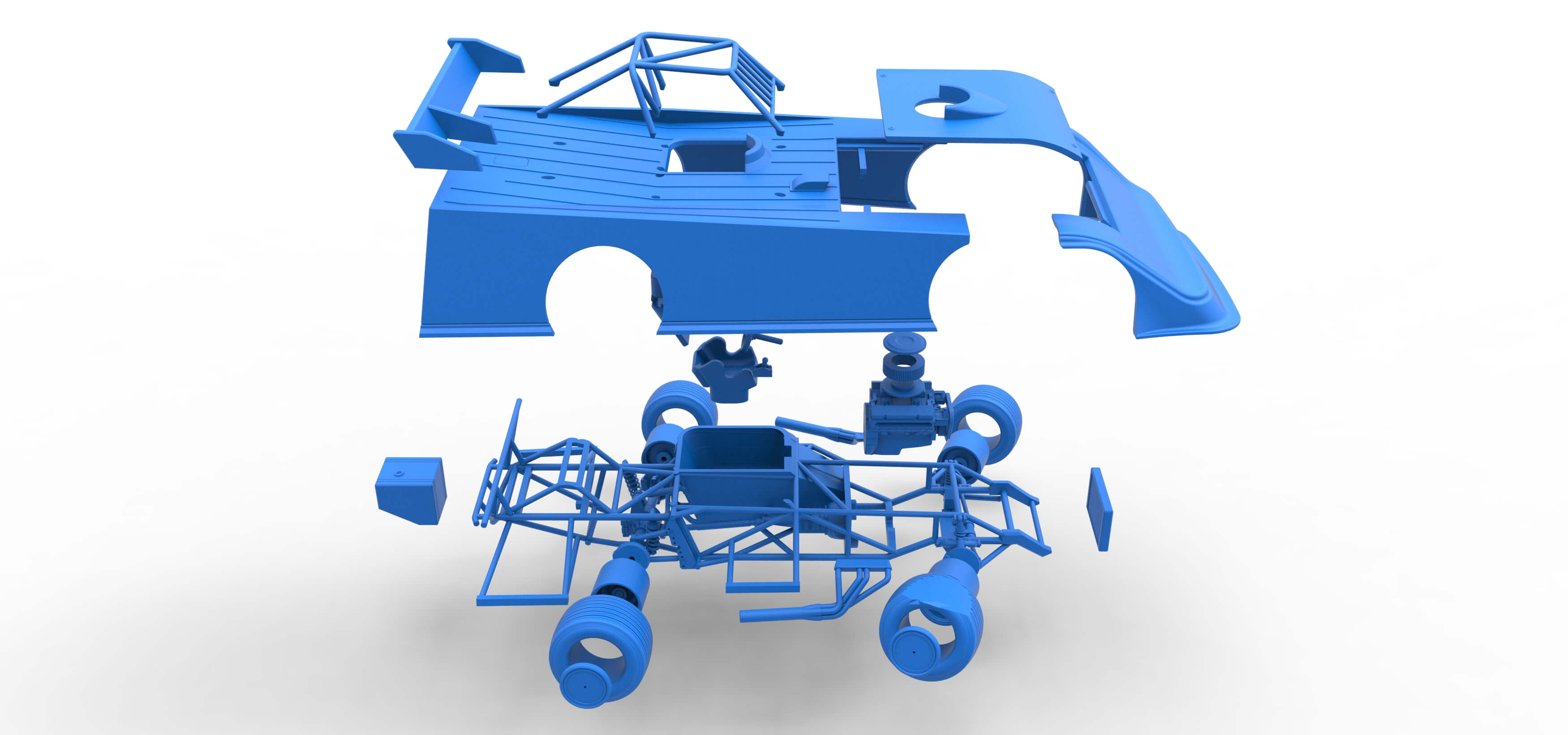 Super Dirt Late Model While Turning Version 2 Scale 1:25