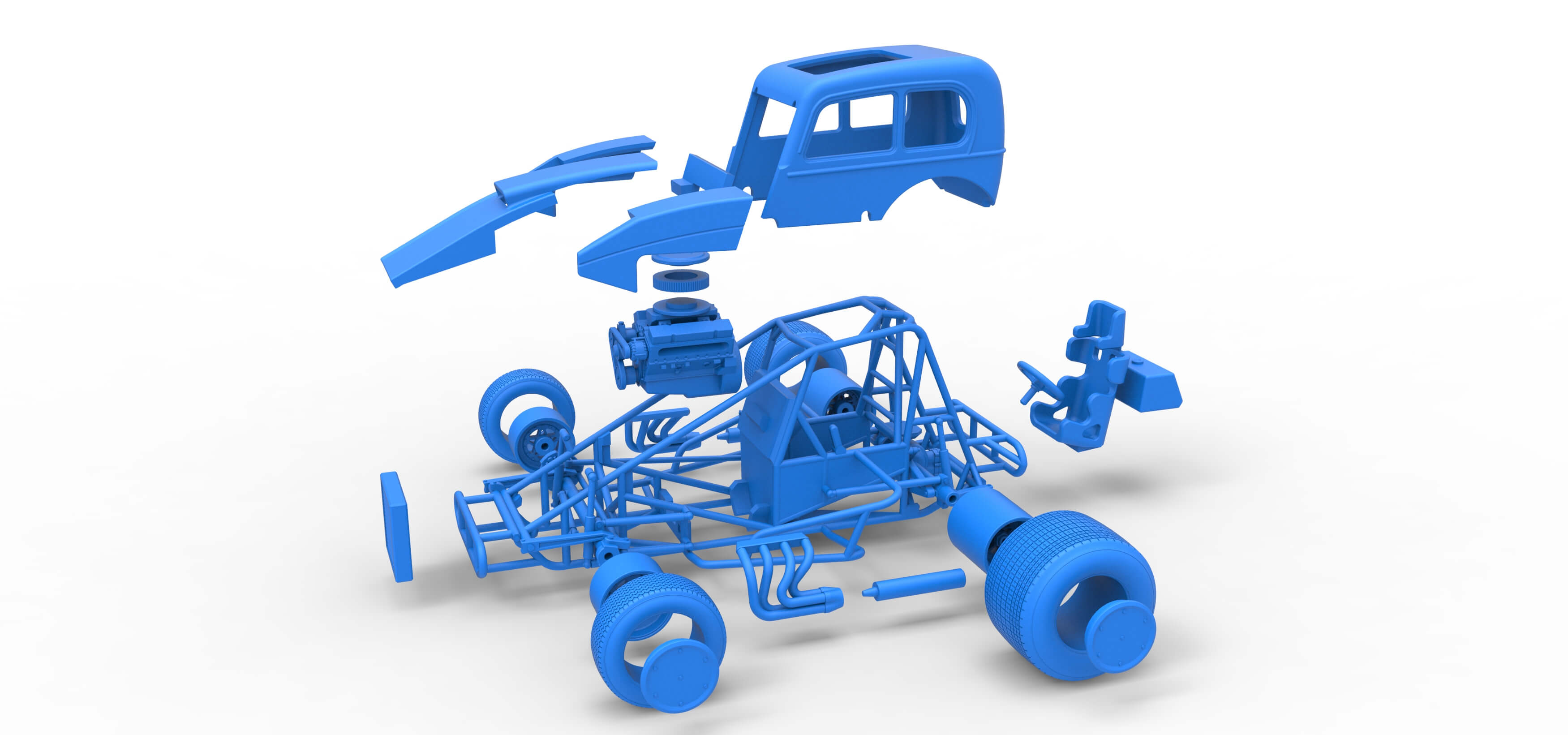 Super Rod Scale 1:25 3D Model