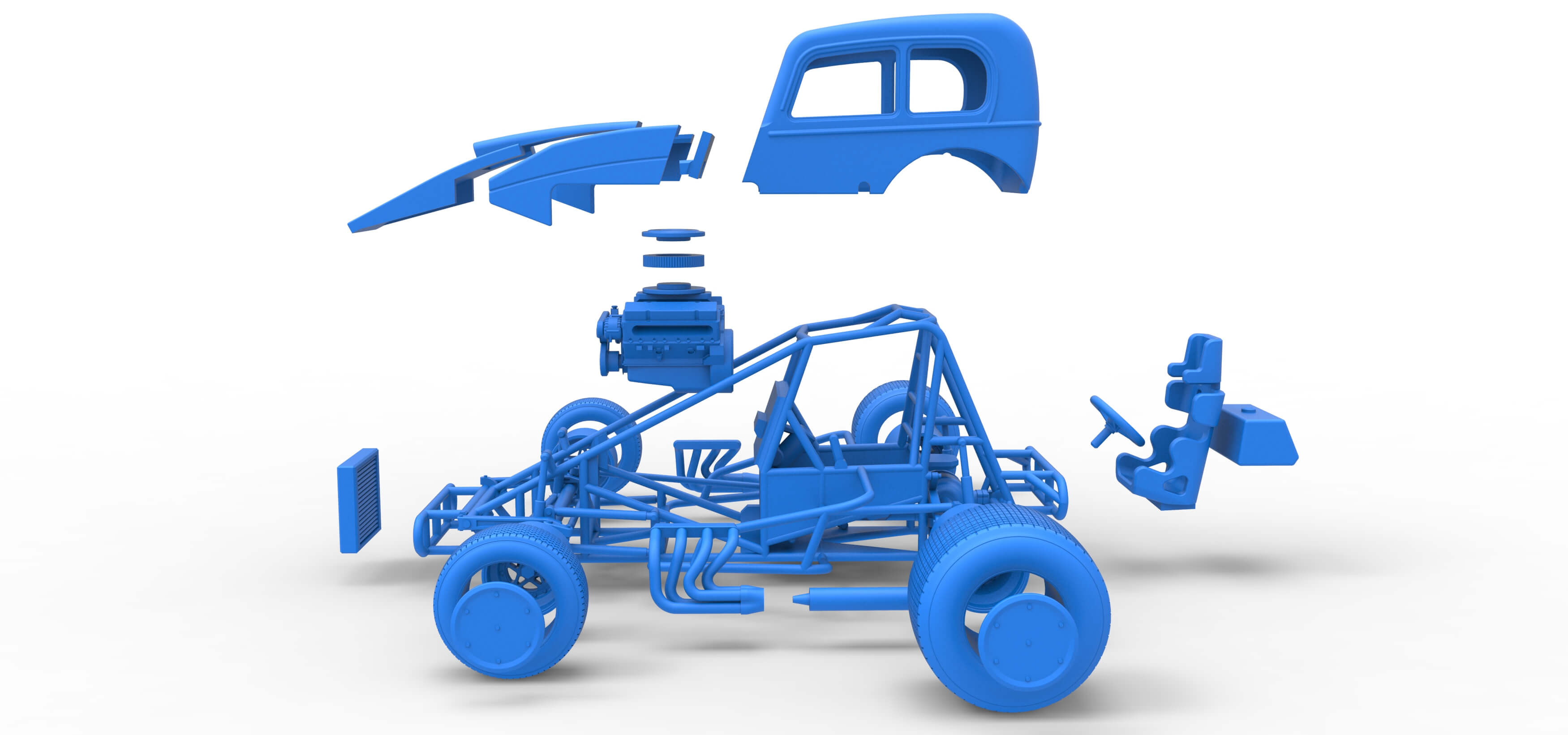 Super Rod Scale 1:25 3D Model