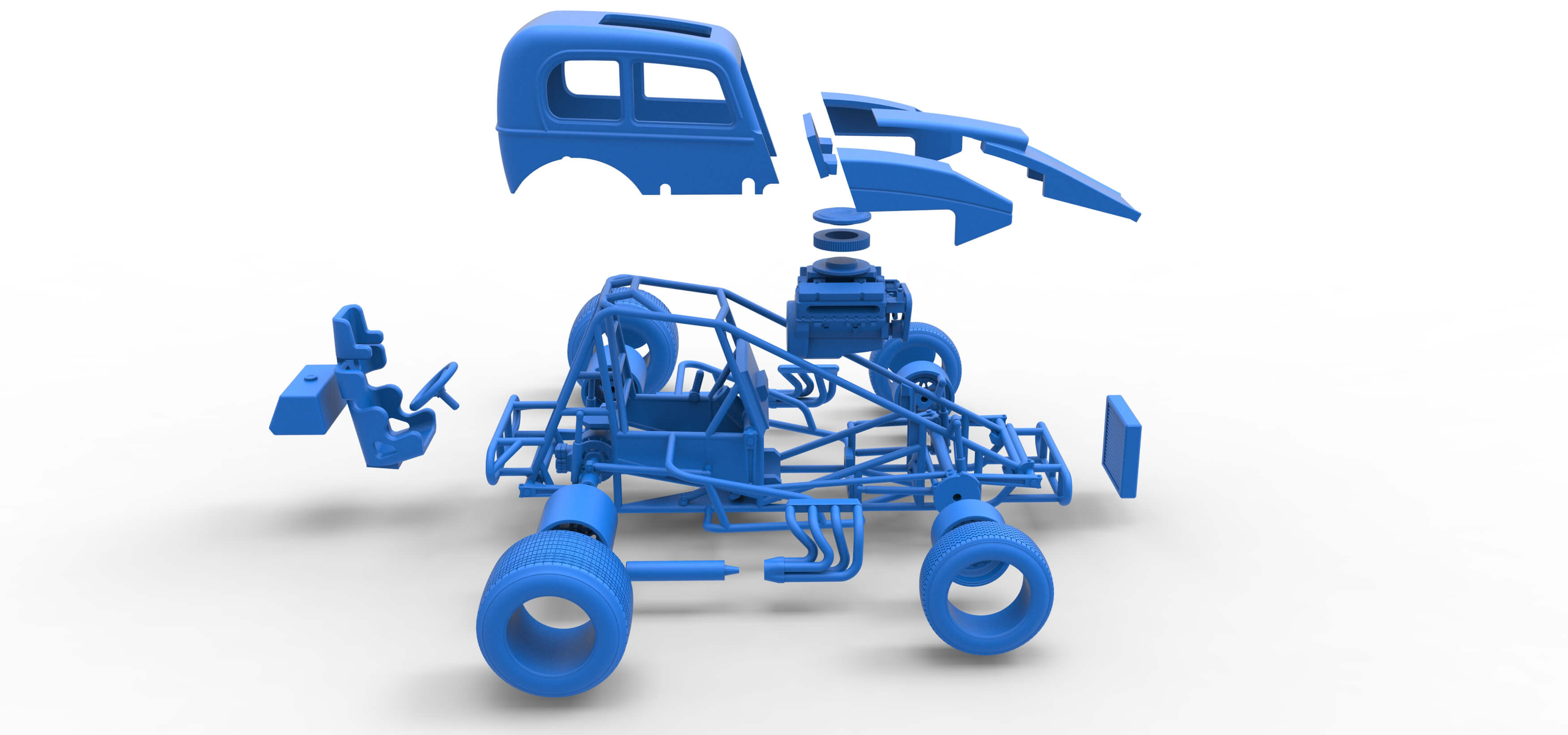 Super Rod Scale 1:25 3D Model