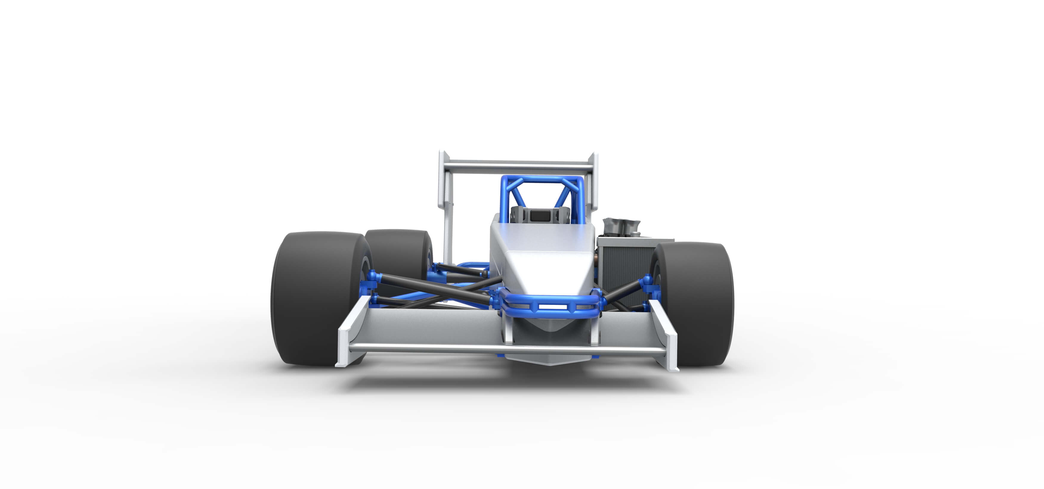 Supermodified Front Engine Race Car V4 Scale 1:25 3D Model