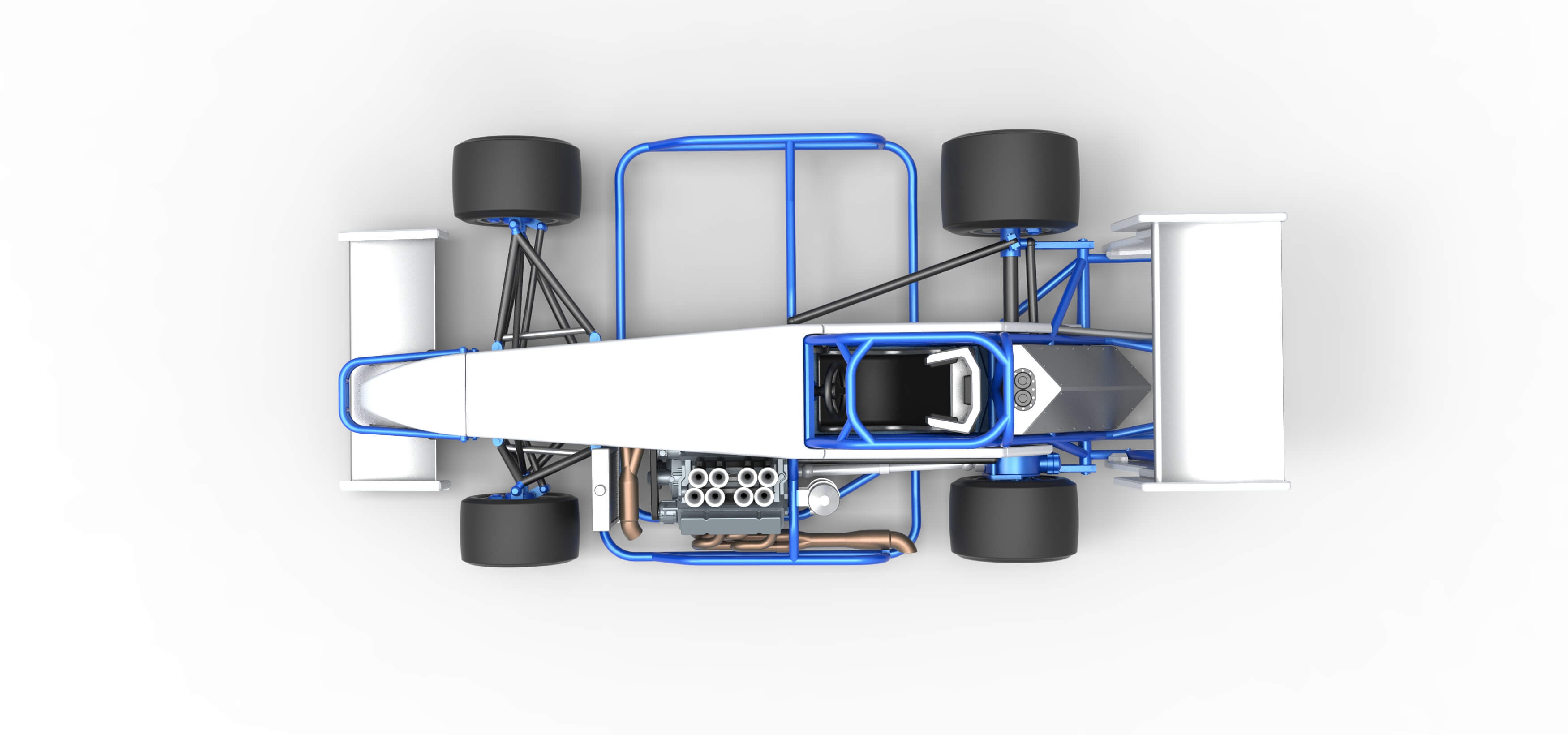Supermodified Front Engine Race Car V4 Scale 1:25 3D Model