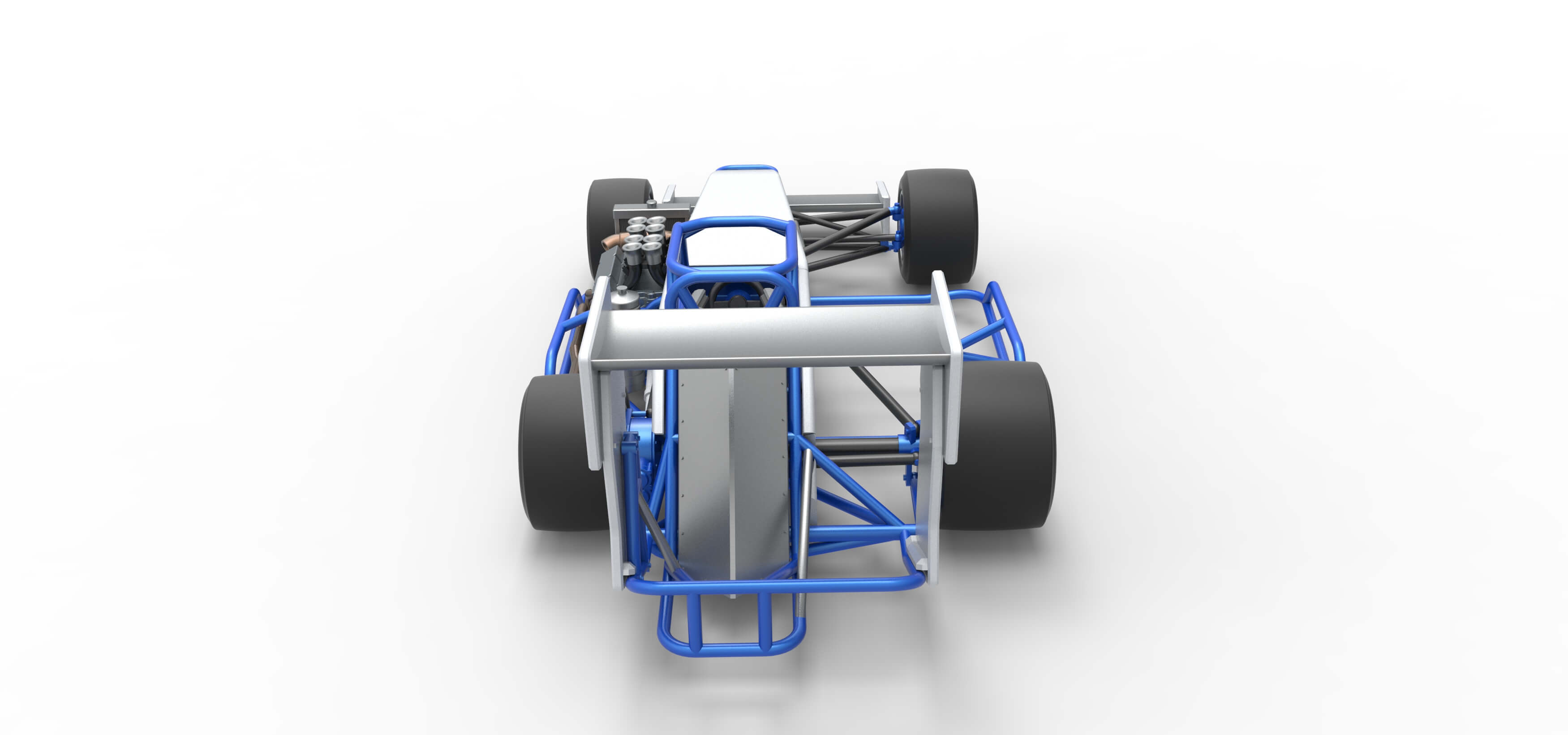 Supermodified Front Engine Race Car V4 Scale 1:25 3D Model