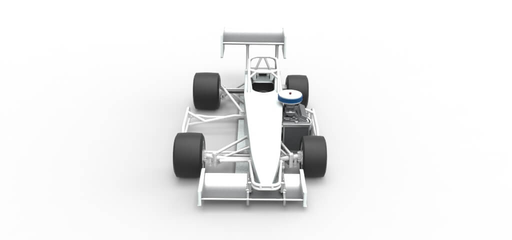 Supermodified Front Engine Winged Race Car V4 Scale 1:25 3D Model
