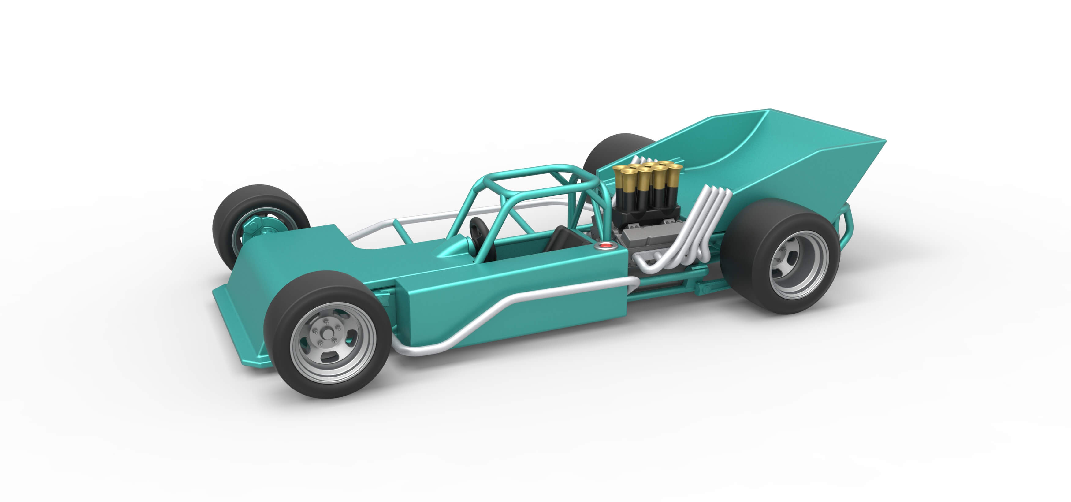 Supermodified Race Car 1:25 3D Model