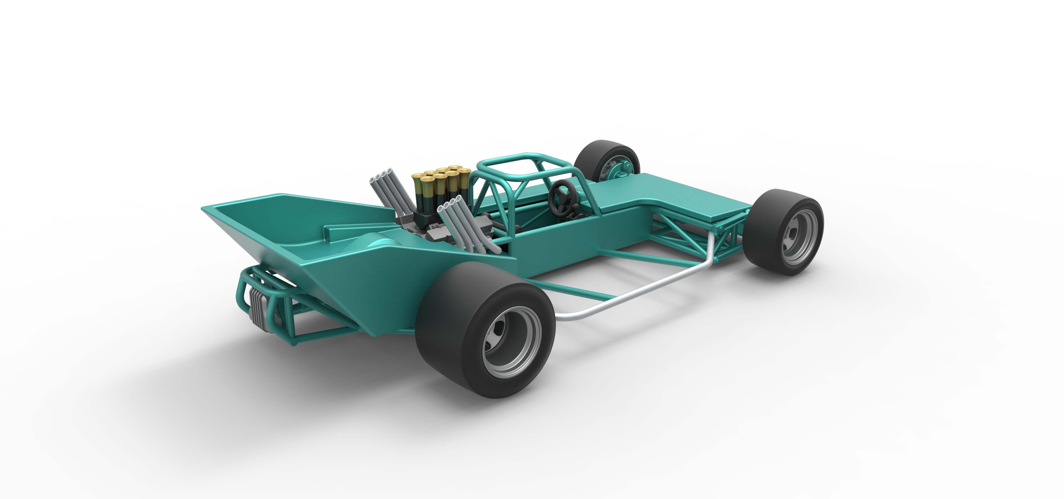 Supermodified Race Car 1:25 3D Model