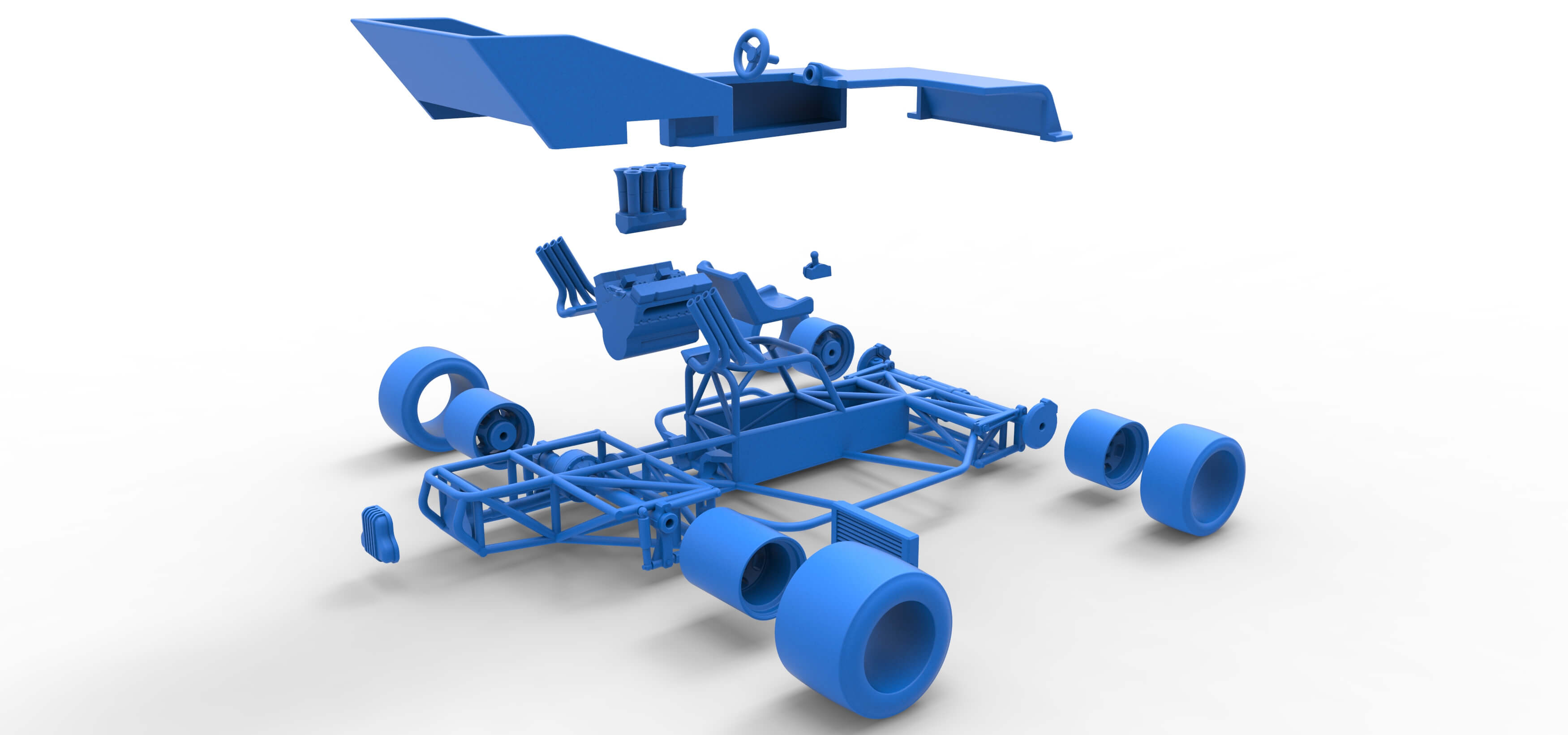 Supermodified Race Car 1:25 3D Model