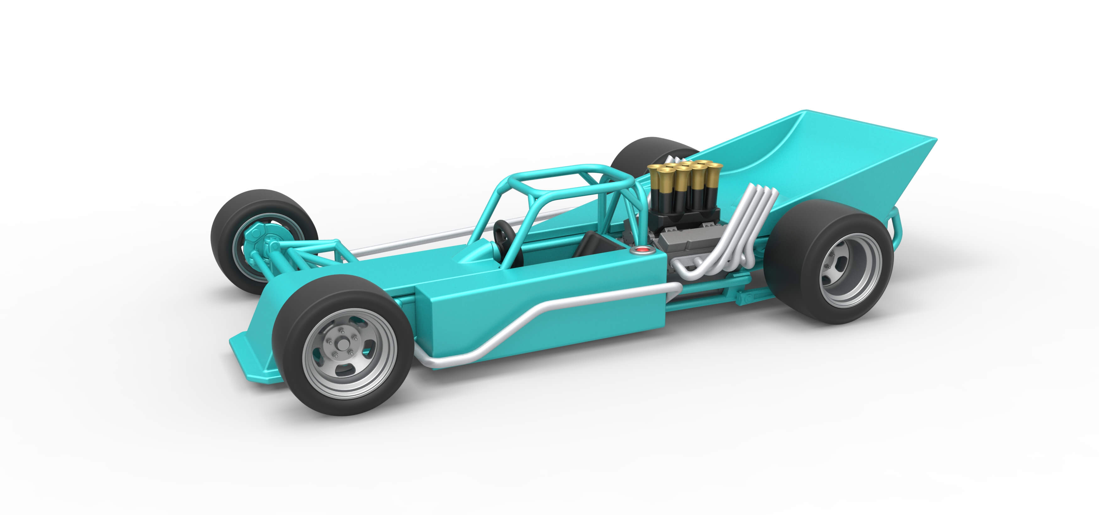 Supermodified Race Car 1:25 3D Model