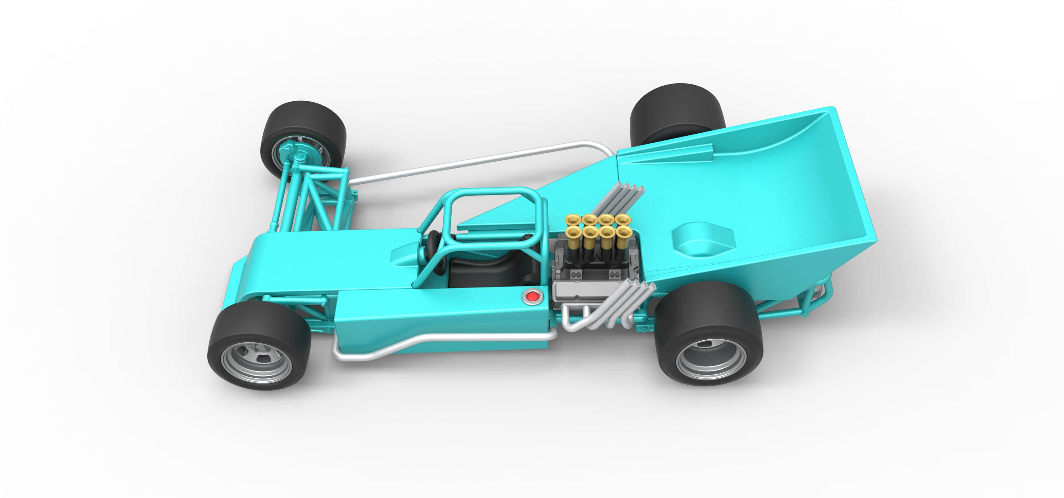 Supermodified Race Car 1:25 3D Model