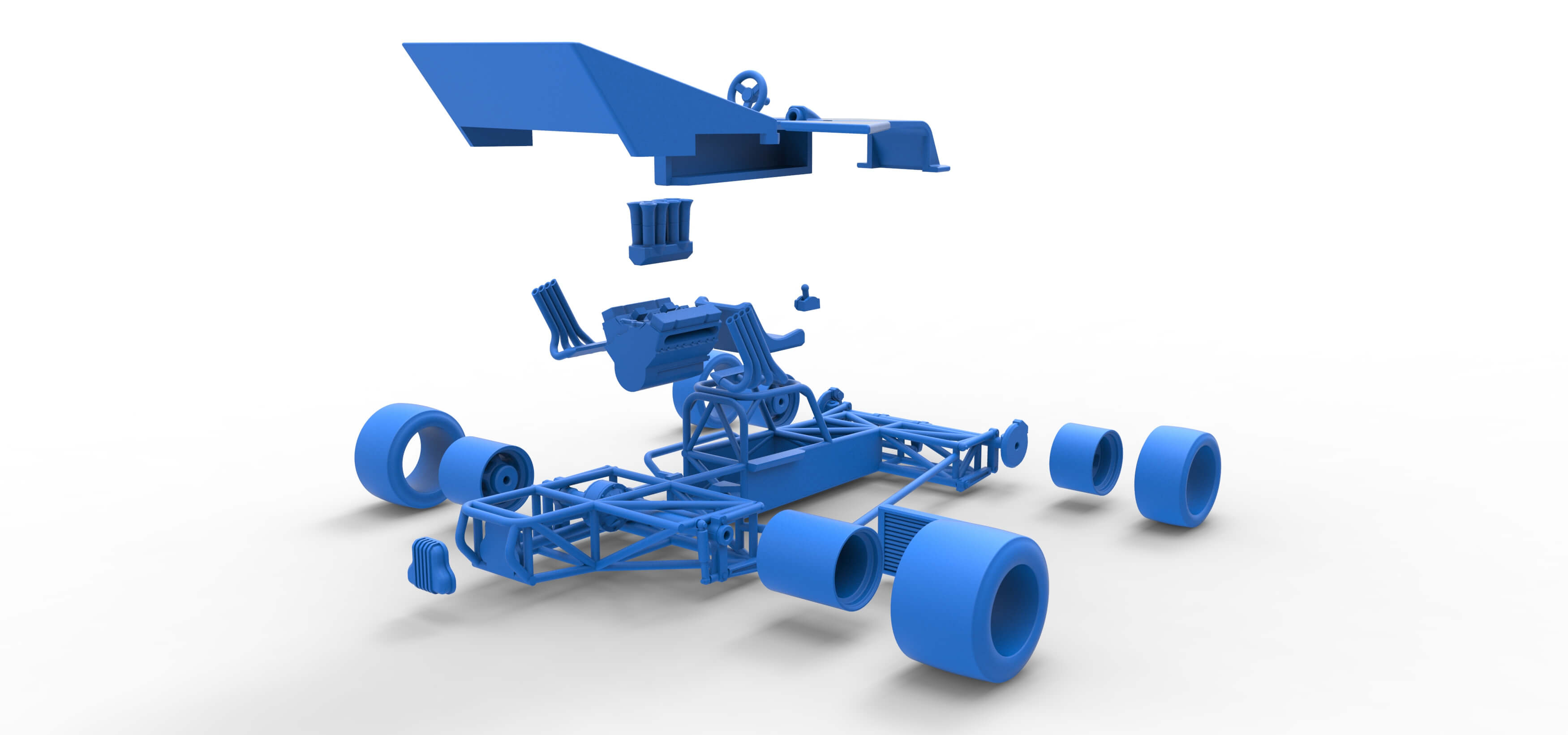Supermodified Race Car 1:25 3D Model