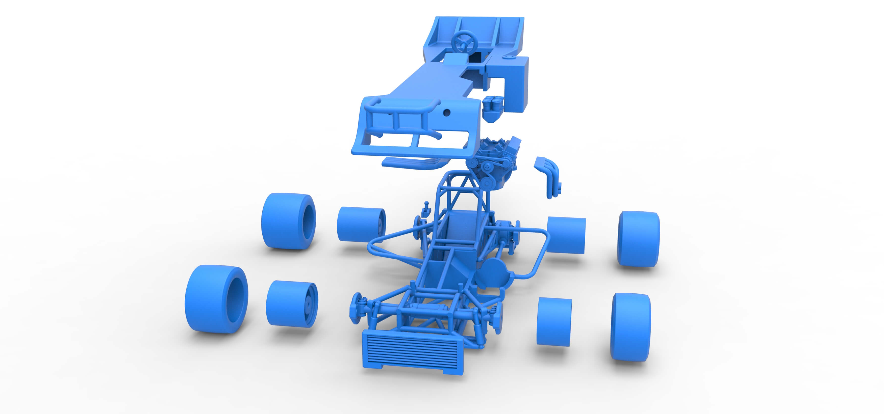 Supermodified Race Car 1:25 3D Model