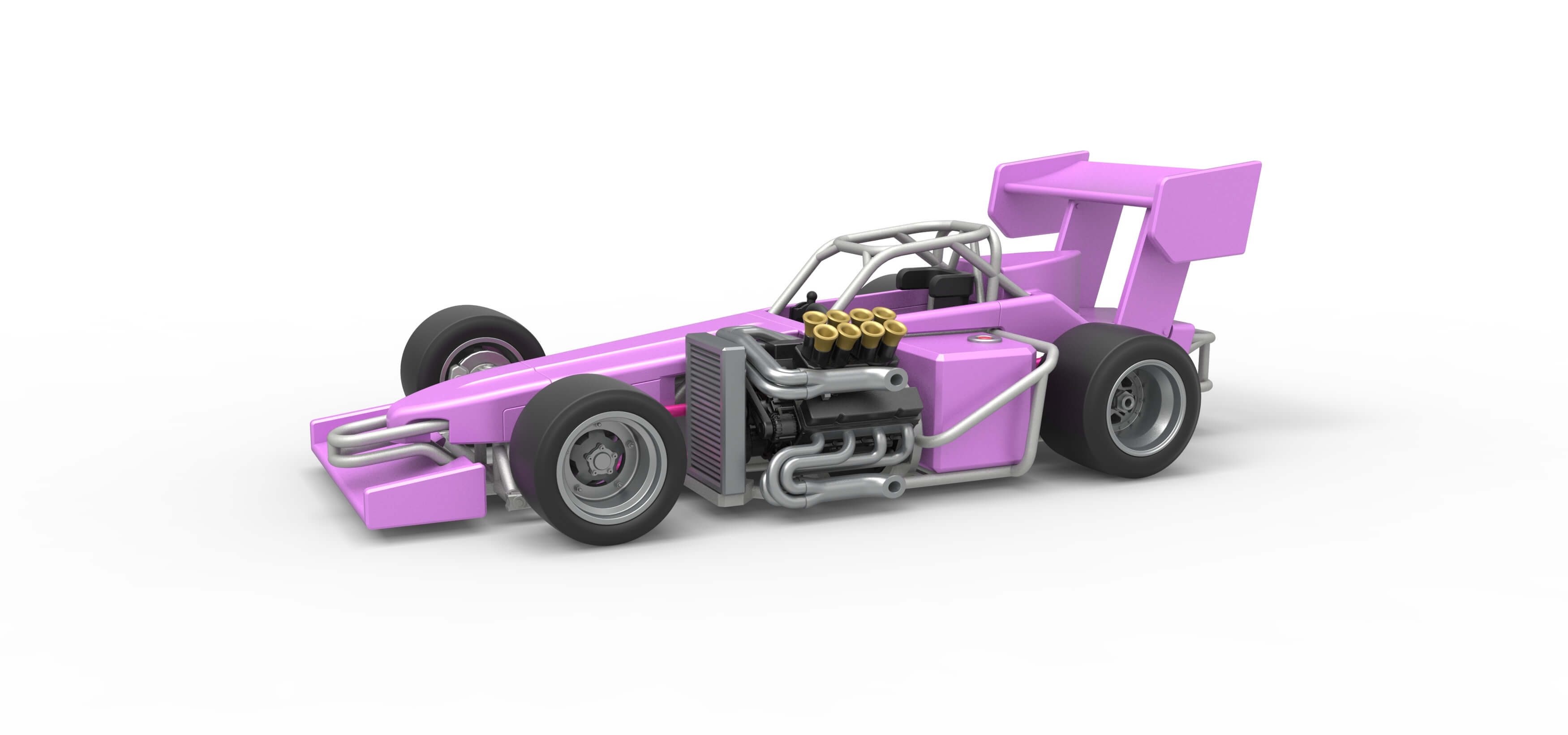 Supermodified Race Car 1:25 3D Model