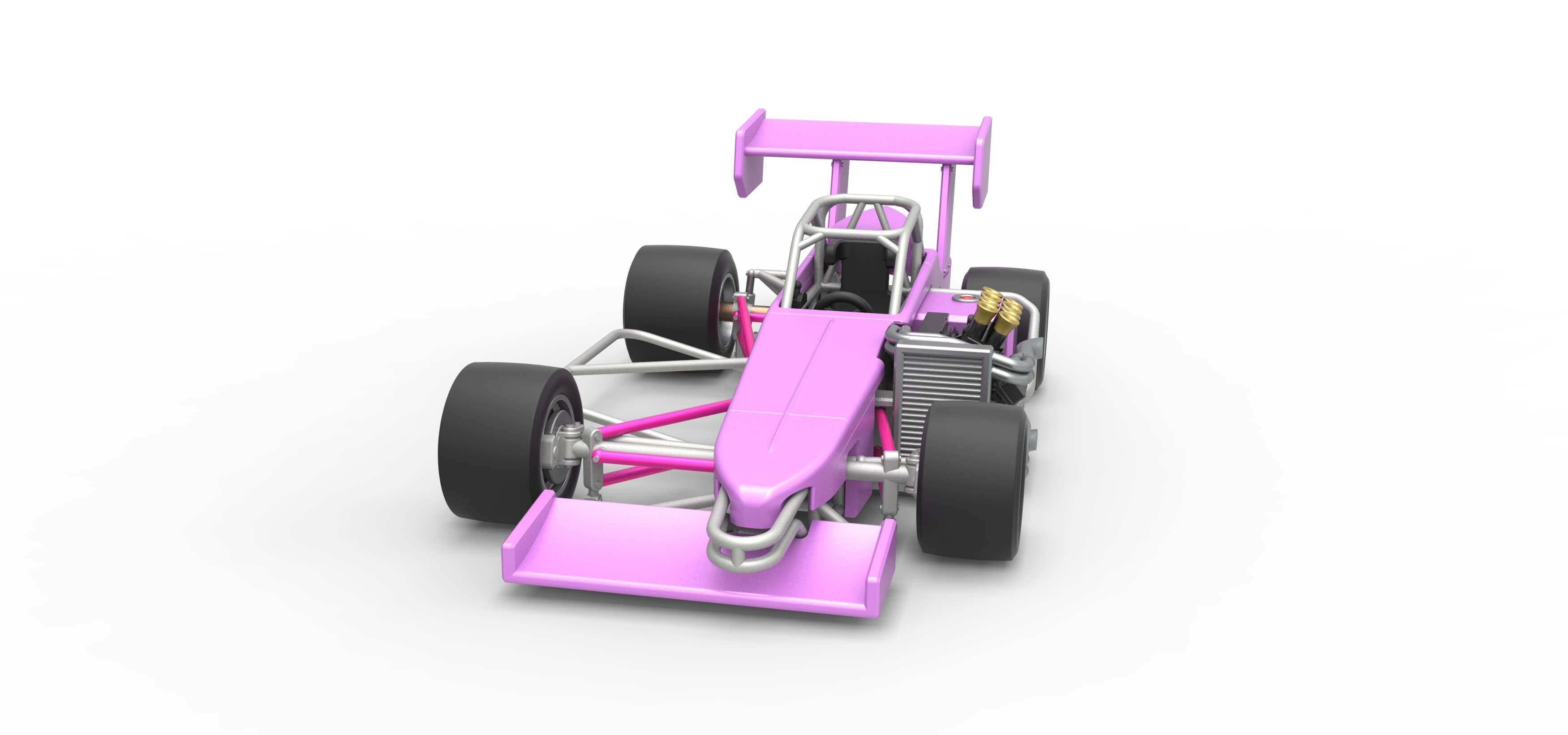Supermodified Race Car 1:25 3D Model