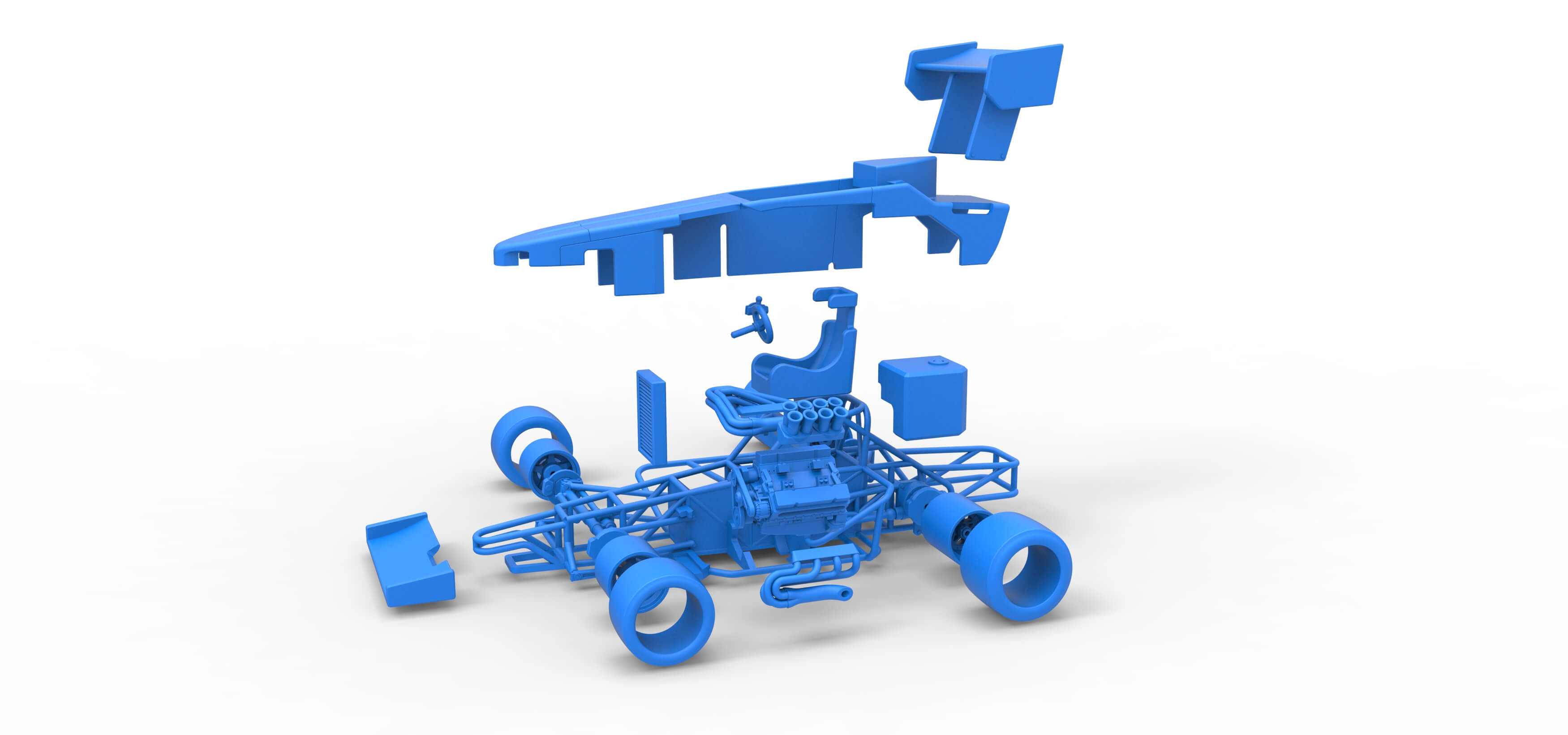 Supermodified Race Car 1:25 3D Model