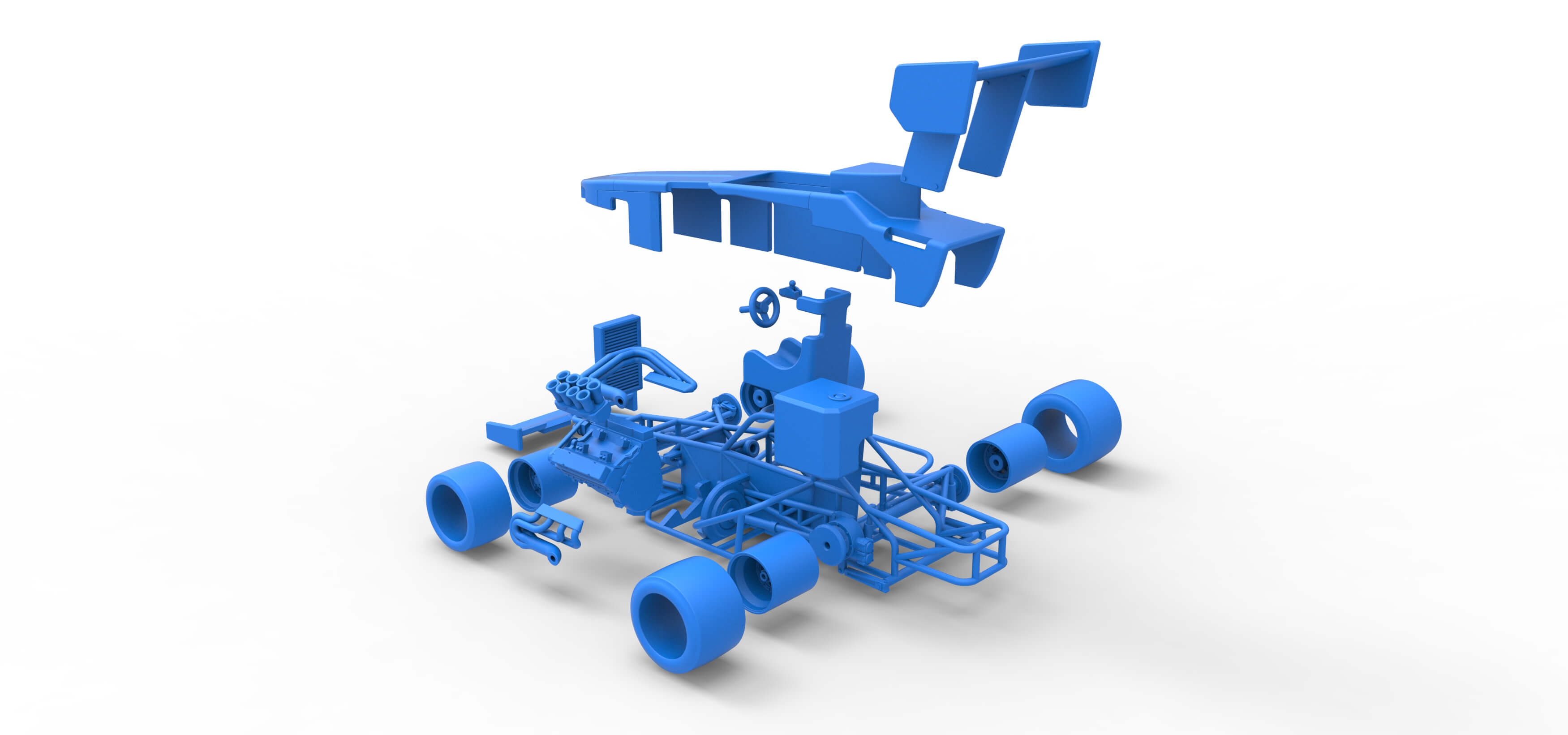 Supermodified Race Car 1:25 3D Model