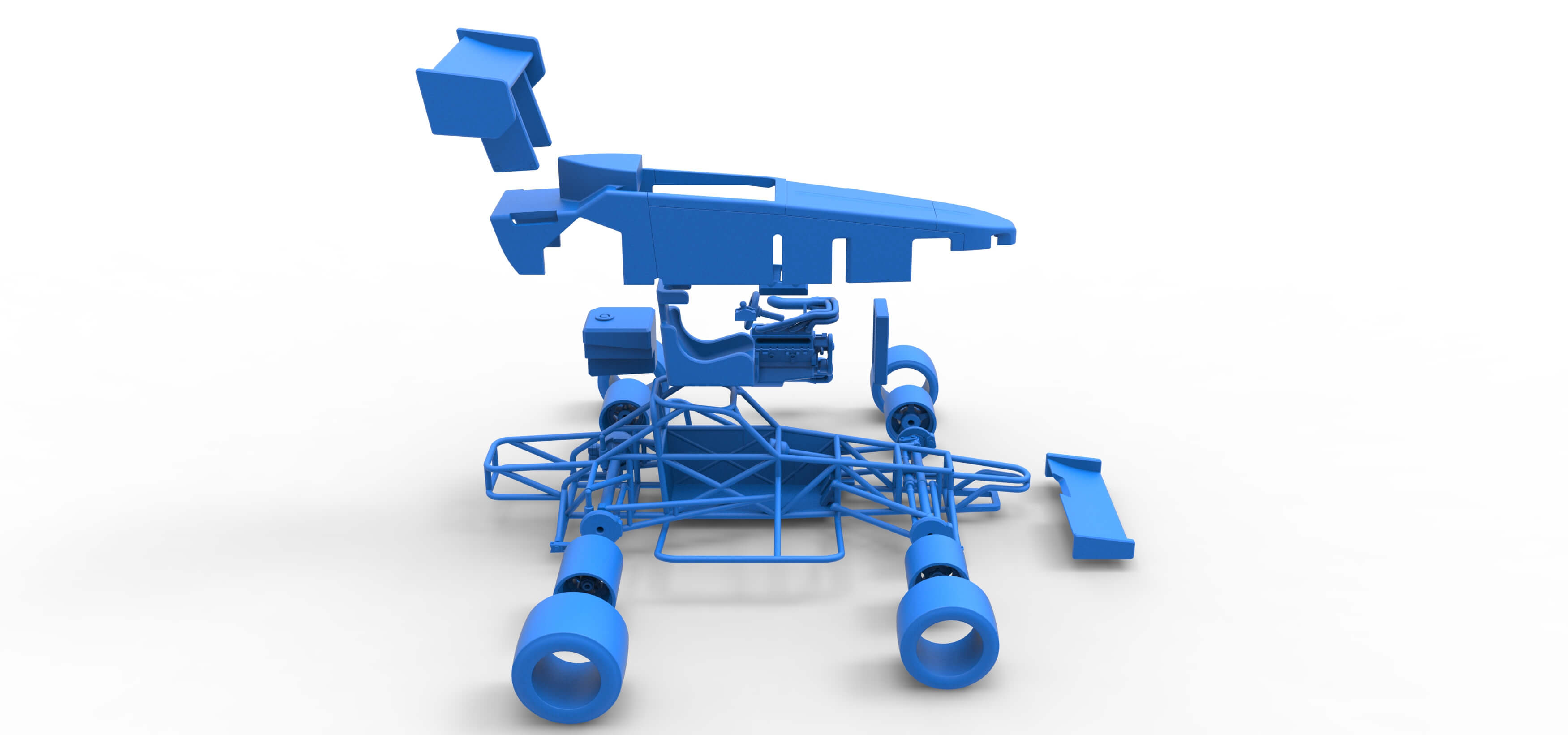 Supermodified Race Car 1:25 3D Model