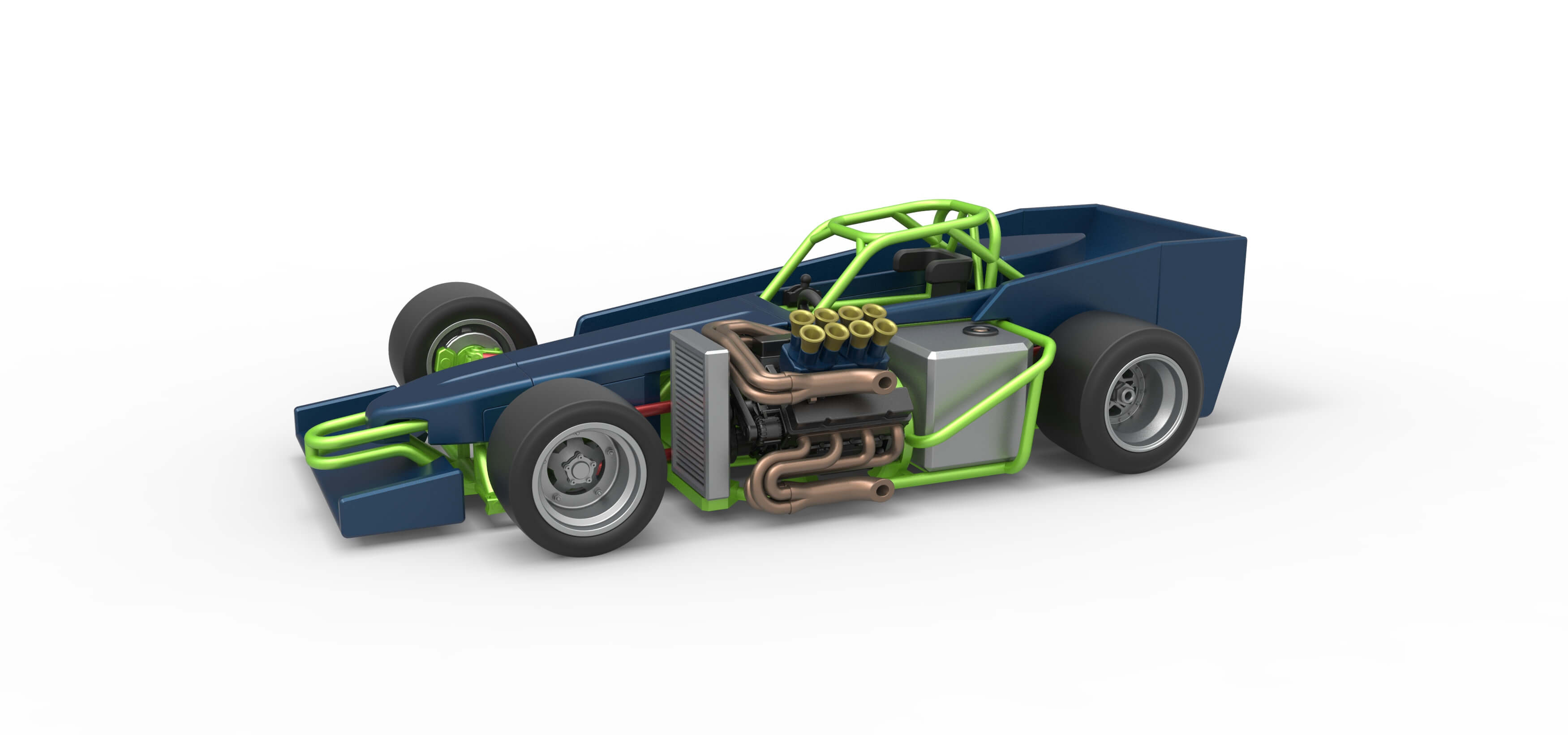 Supermodified Race Car 1:25 3D Model