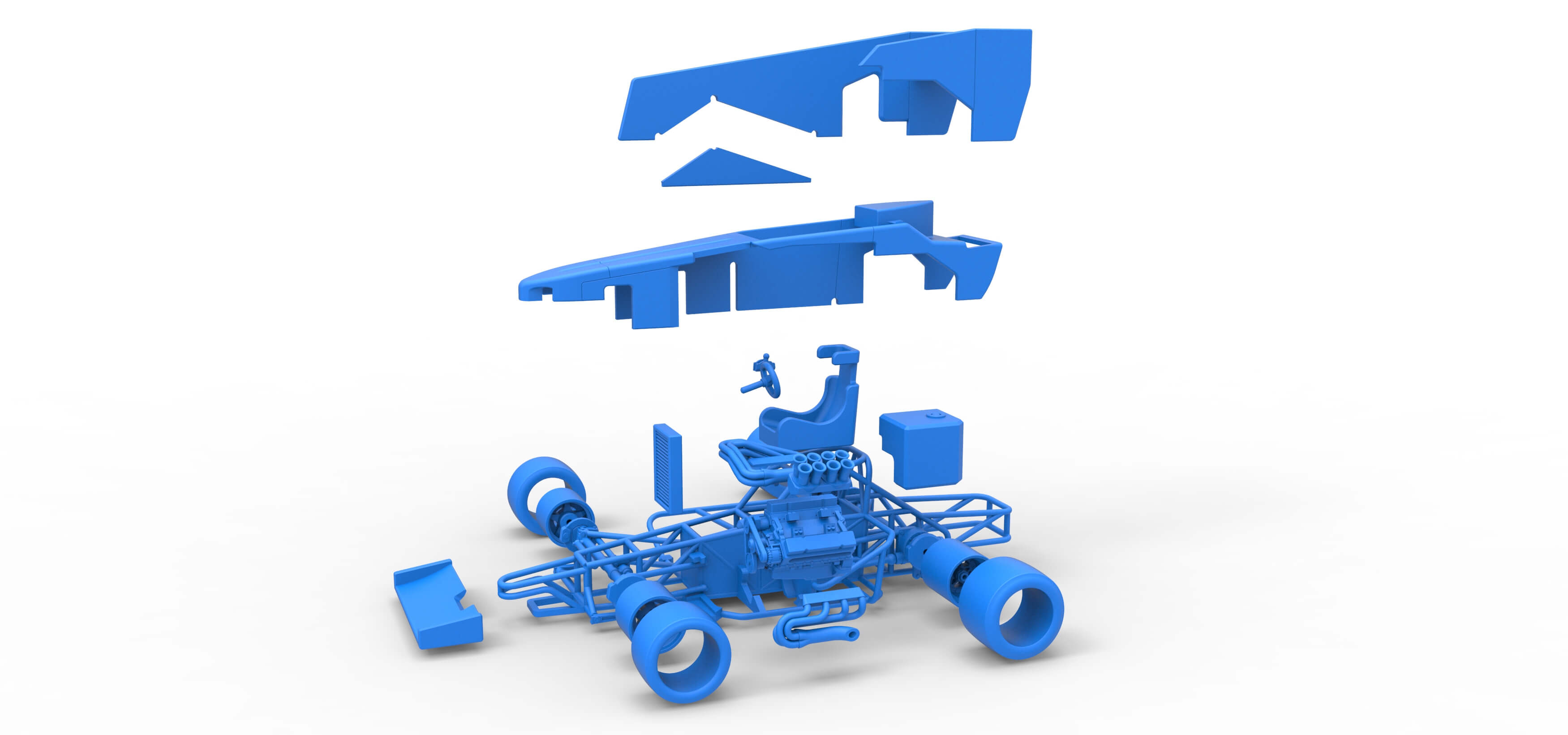 Supermodified Race Car 1:25 3D Model