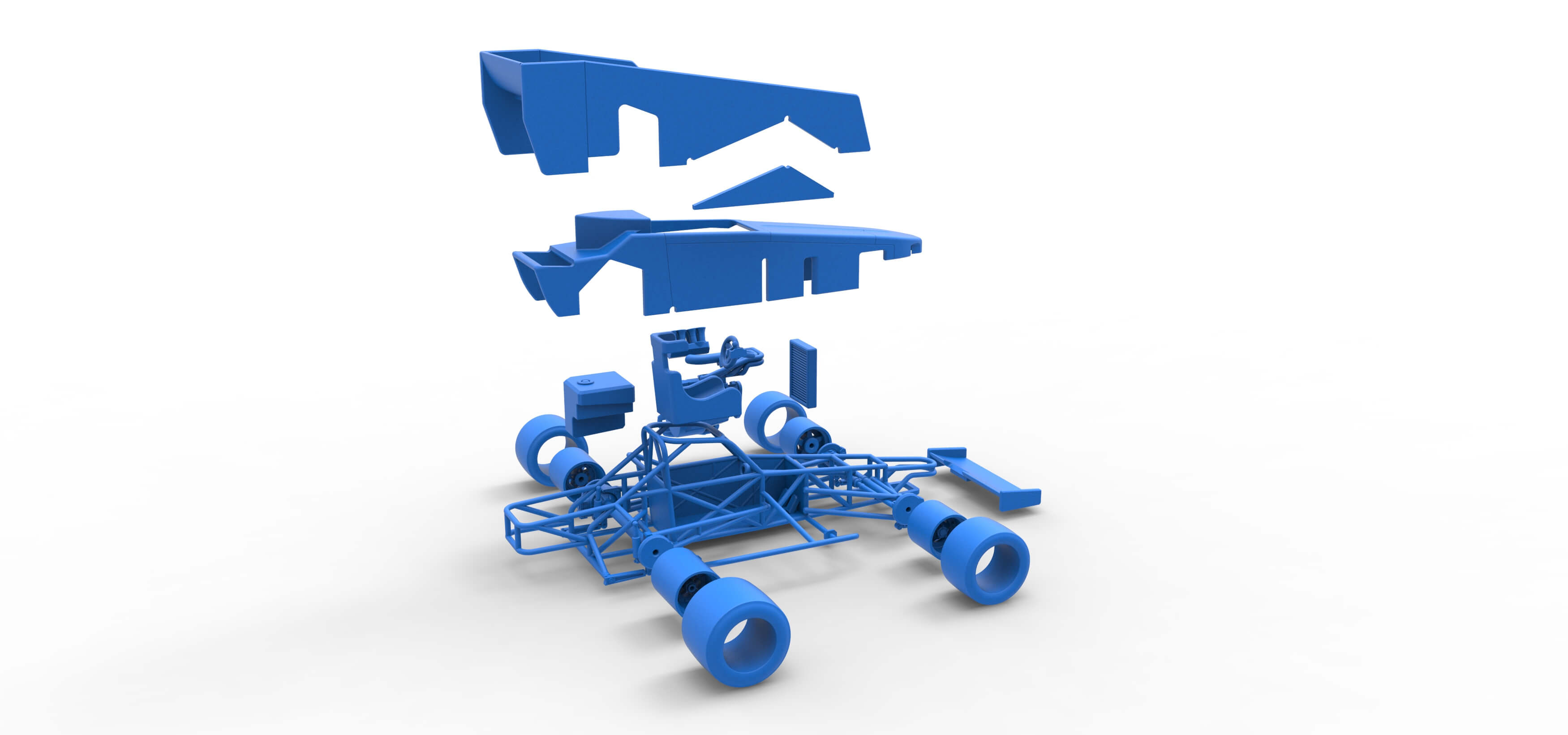 Supermodified Race Car 1:25 3D Model