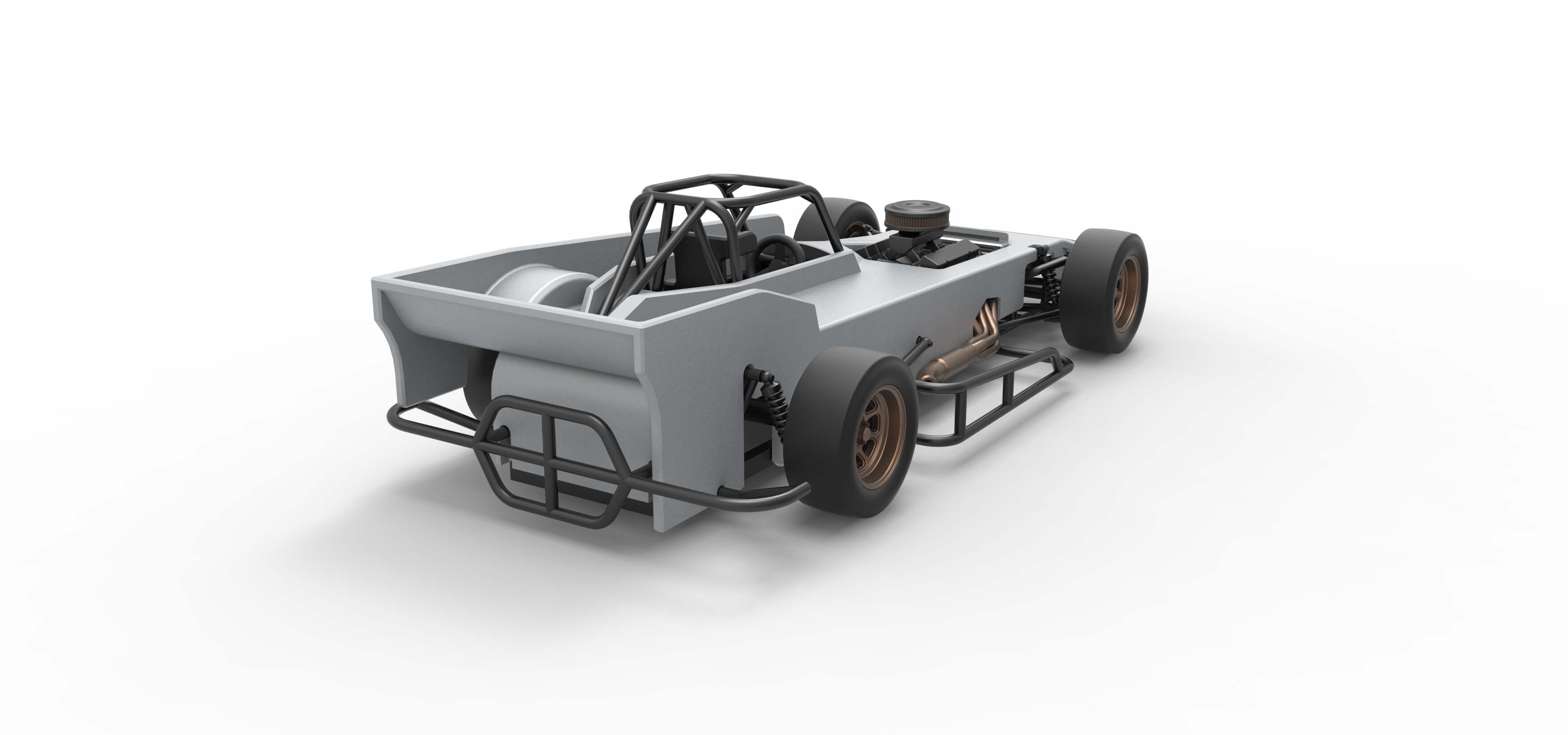 Supermodified Race Car 1:25 3D Model