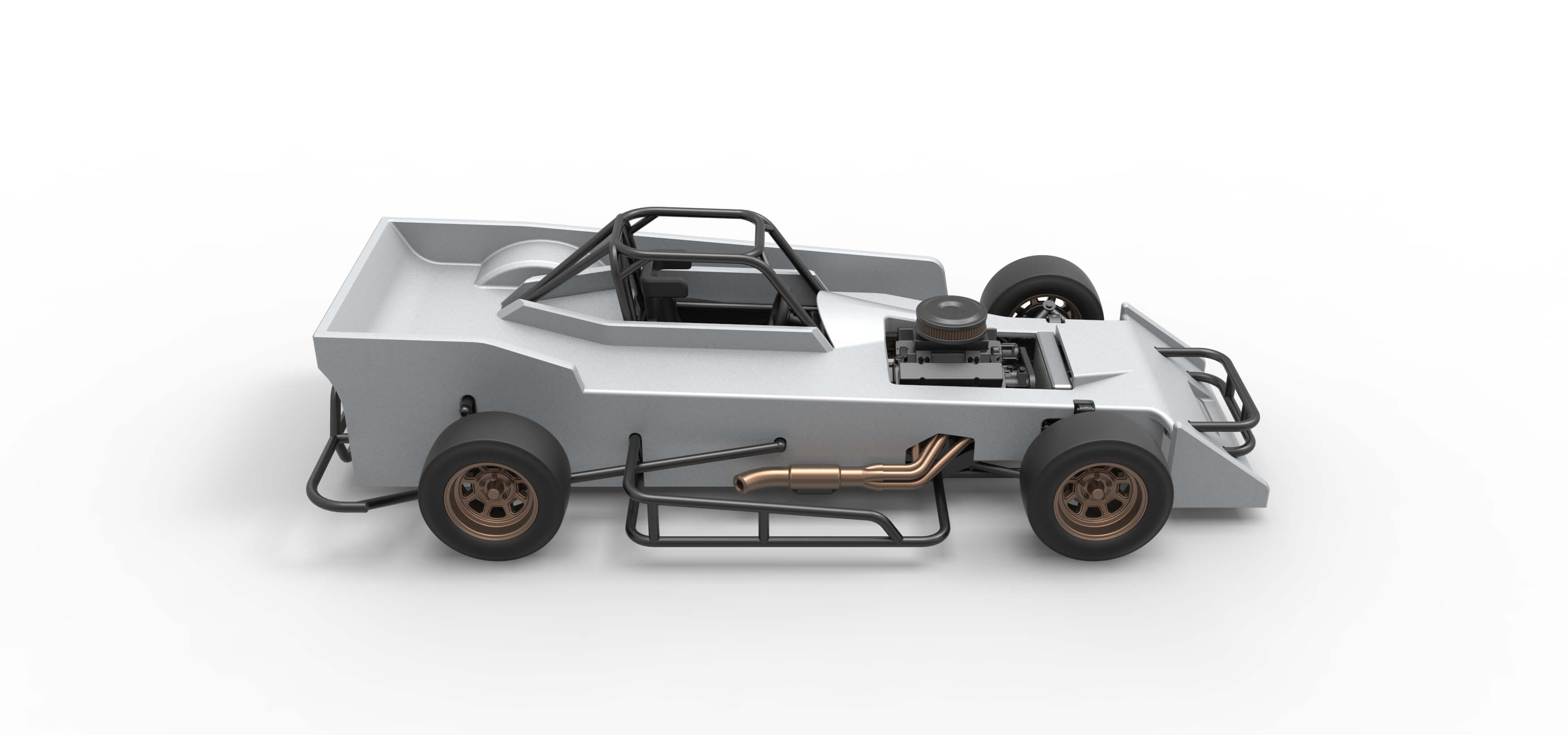 Supermodified Race Car 1:25 3D Model