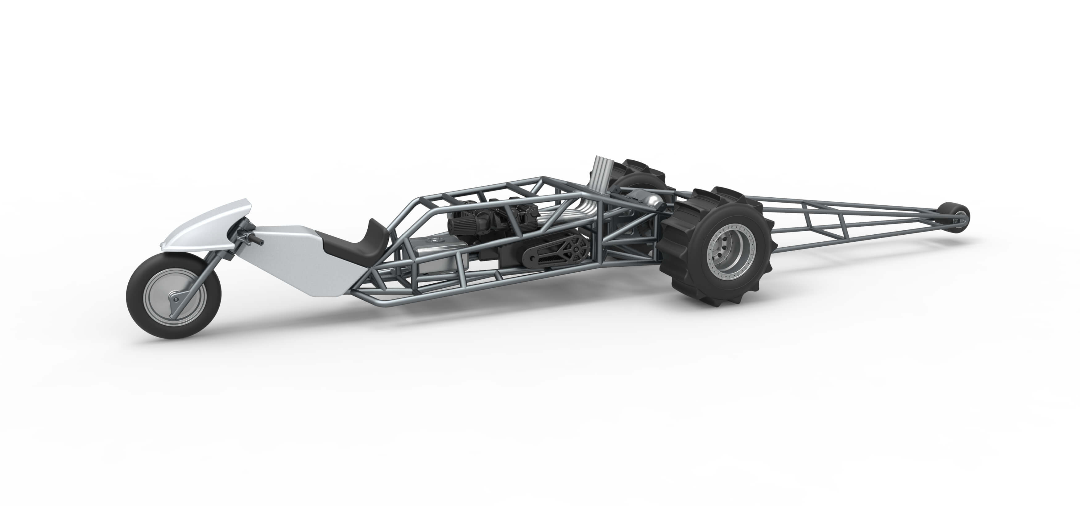 Top Fuel Dirt Dragster Trike Sale 1:16 3D Model