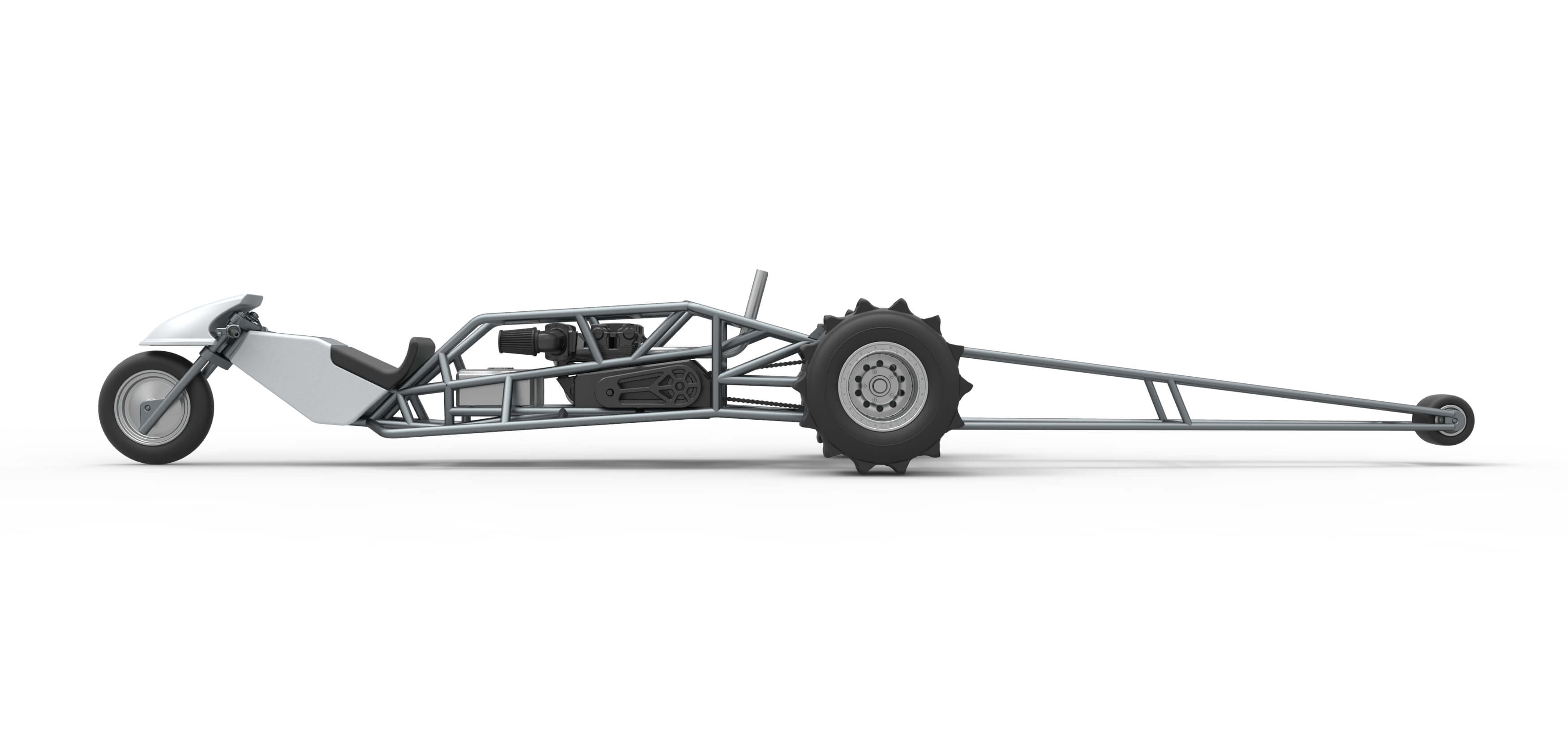 Top Fuel Dirt Dragster Trike Sale 1:16 3D Model