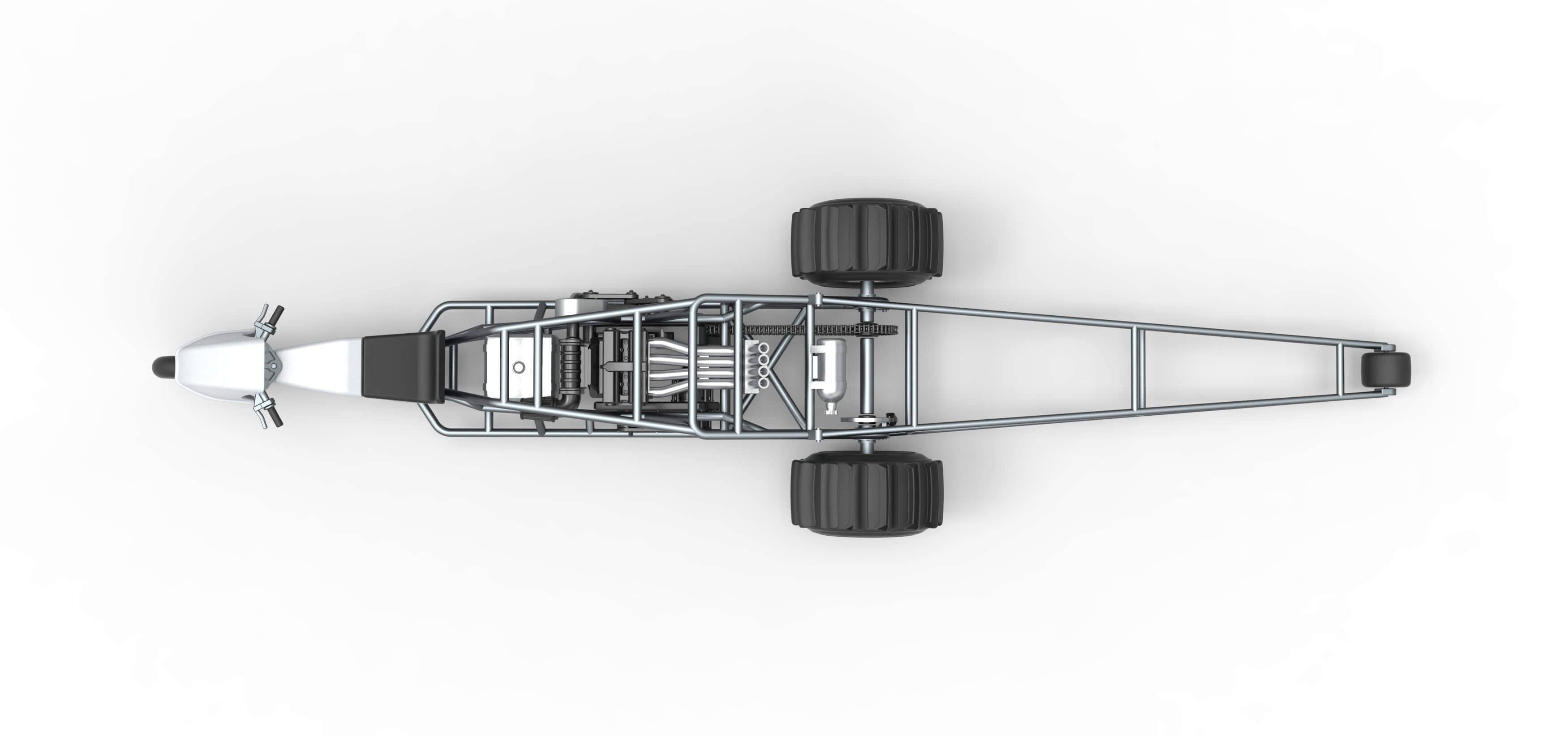 Top Fuel Dirt Dragster Trike Sale 1:16 3D Model