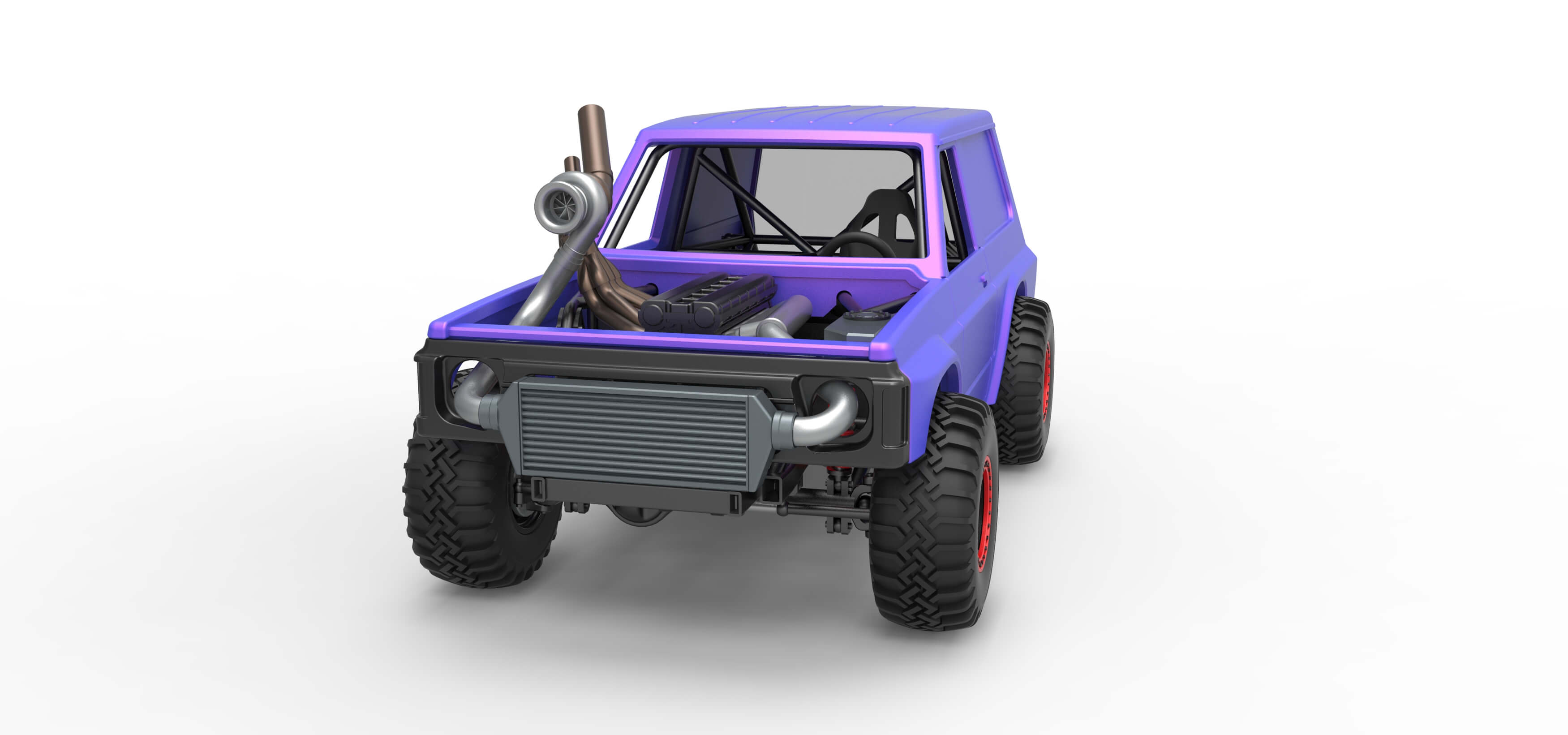 Uphill Sand Racing Dragster Version 2 Scale 1:25 3D Model