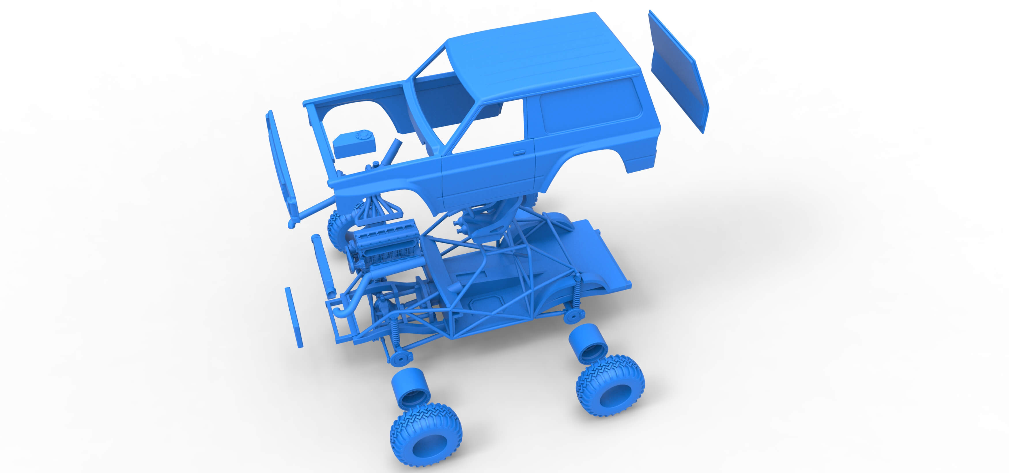Uphill Sand Racing Dragster Version 2 Scale 1:25 3D Model