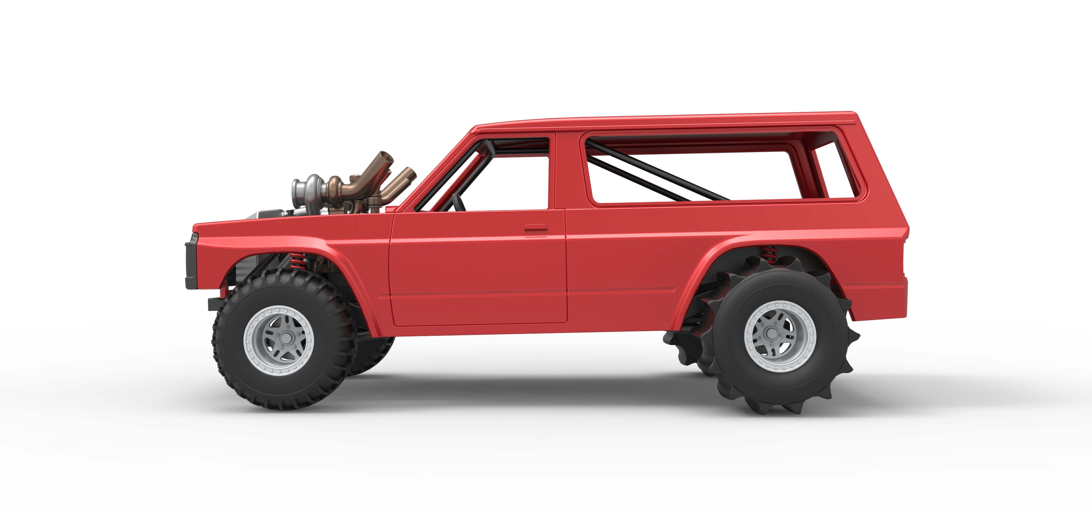Uphill Sand Racing Dragster Version 3 Scale 1:25 3D Model