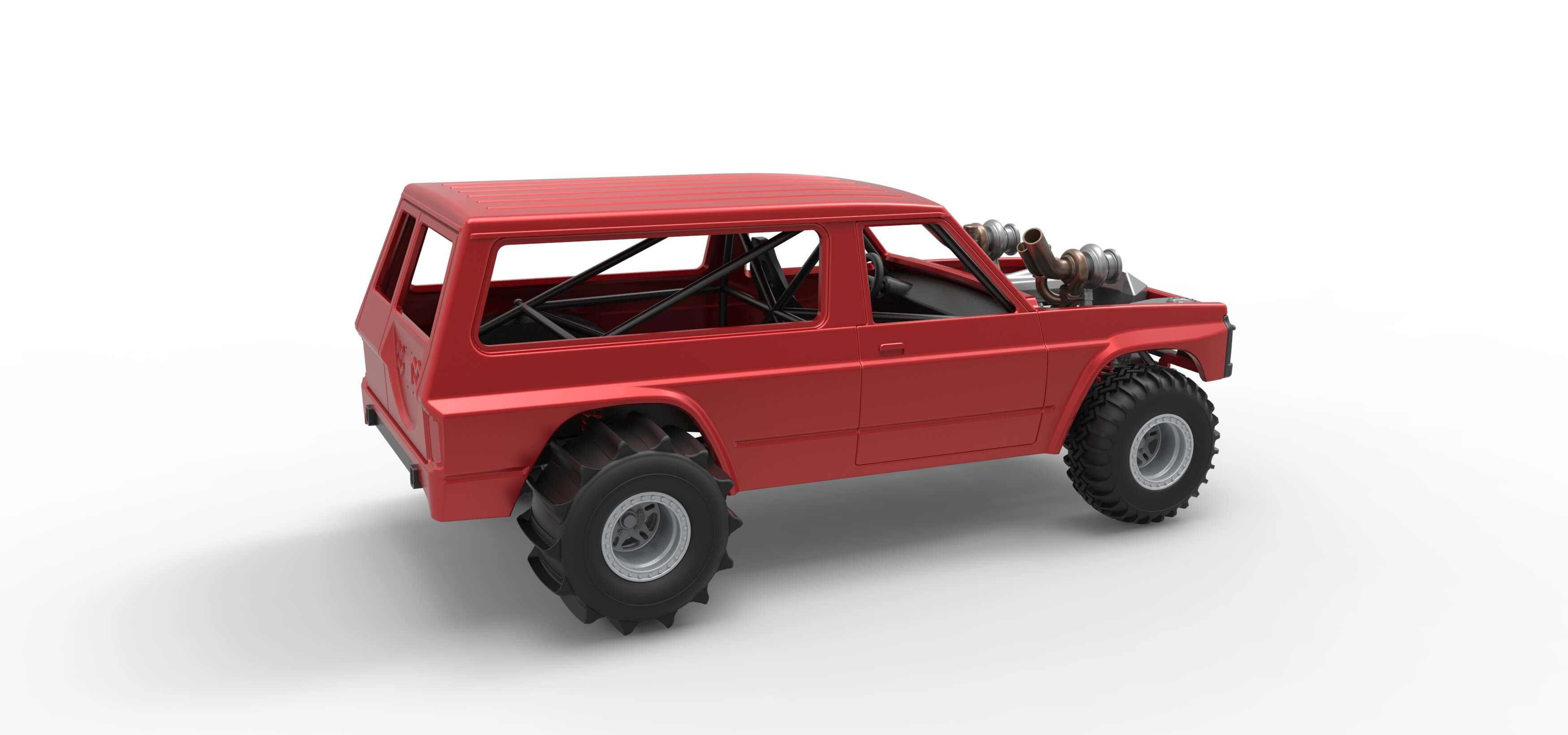 Uphill Sand Racing Dragster Version 3 Scale 1:25 3D Model