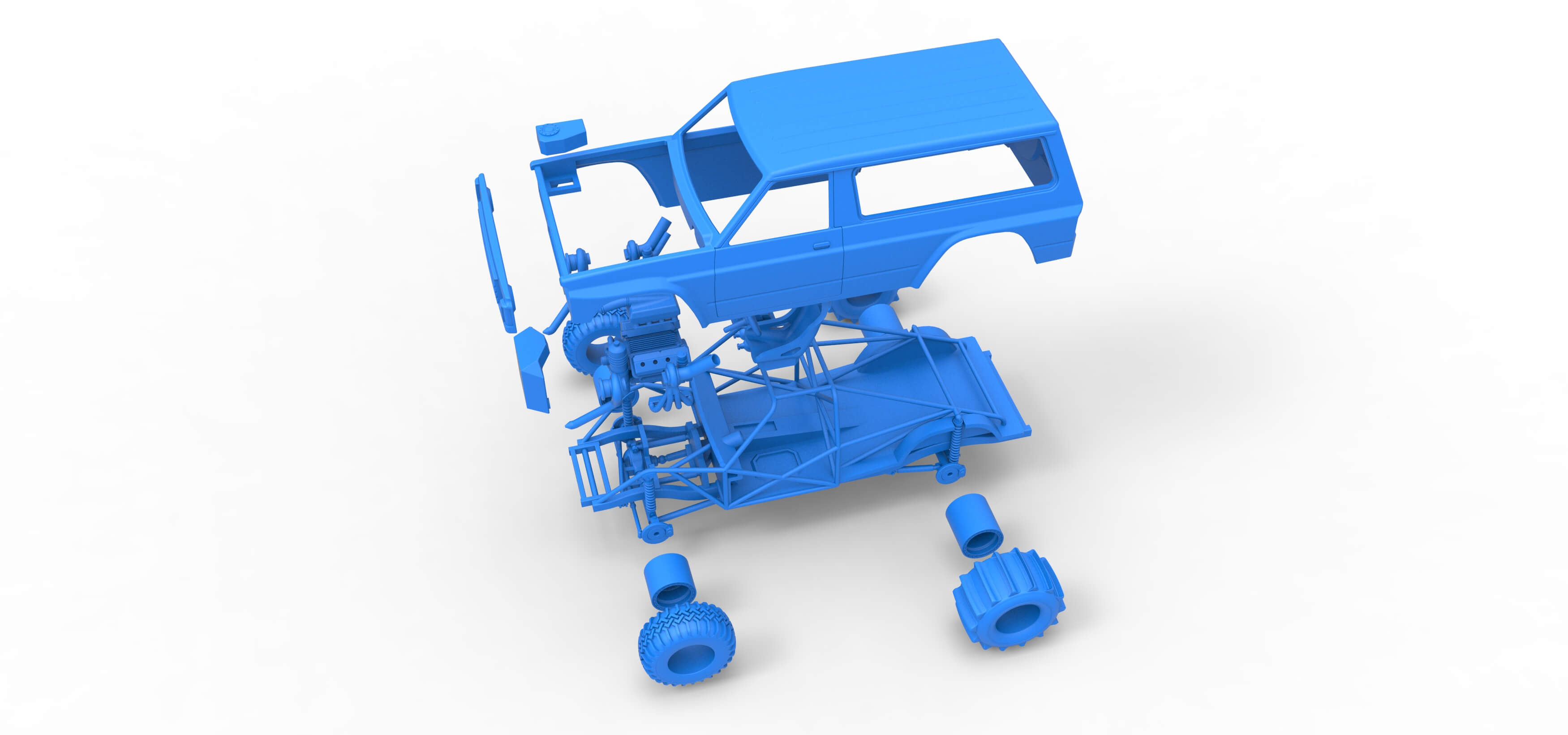 Uphill Sand Racing Dragster Version 3 Scale 1:25 3D Model