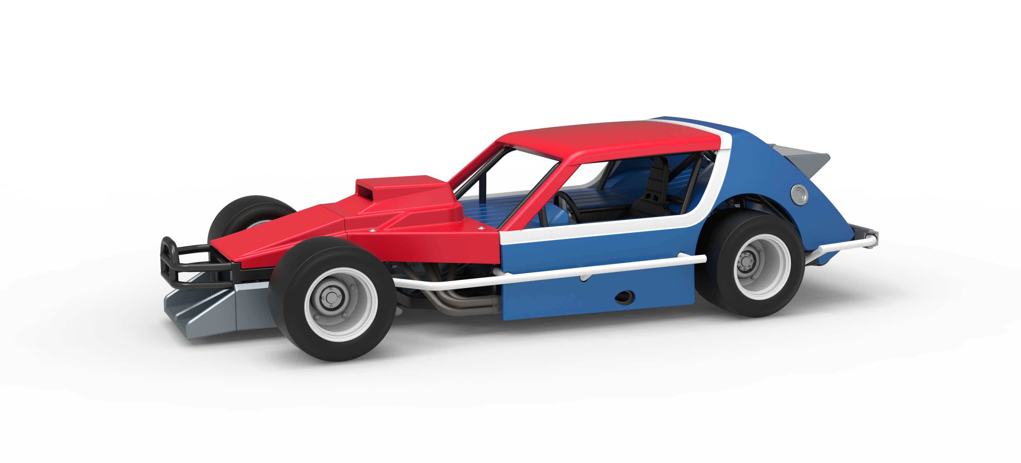 Vintage Asphalt Modified Stock Car V10 Scale 1:25 3D Model