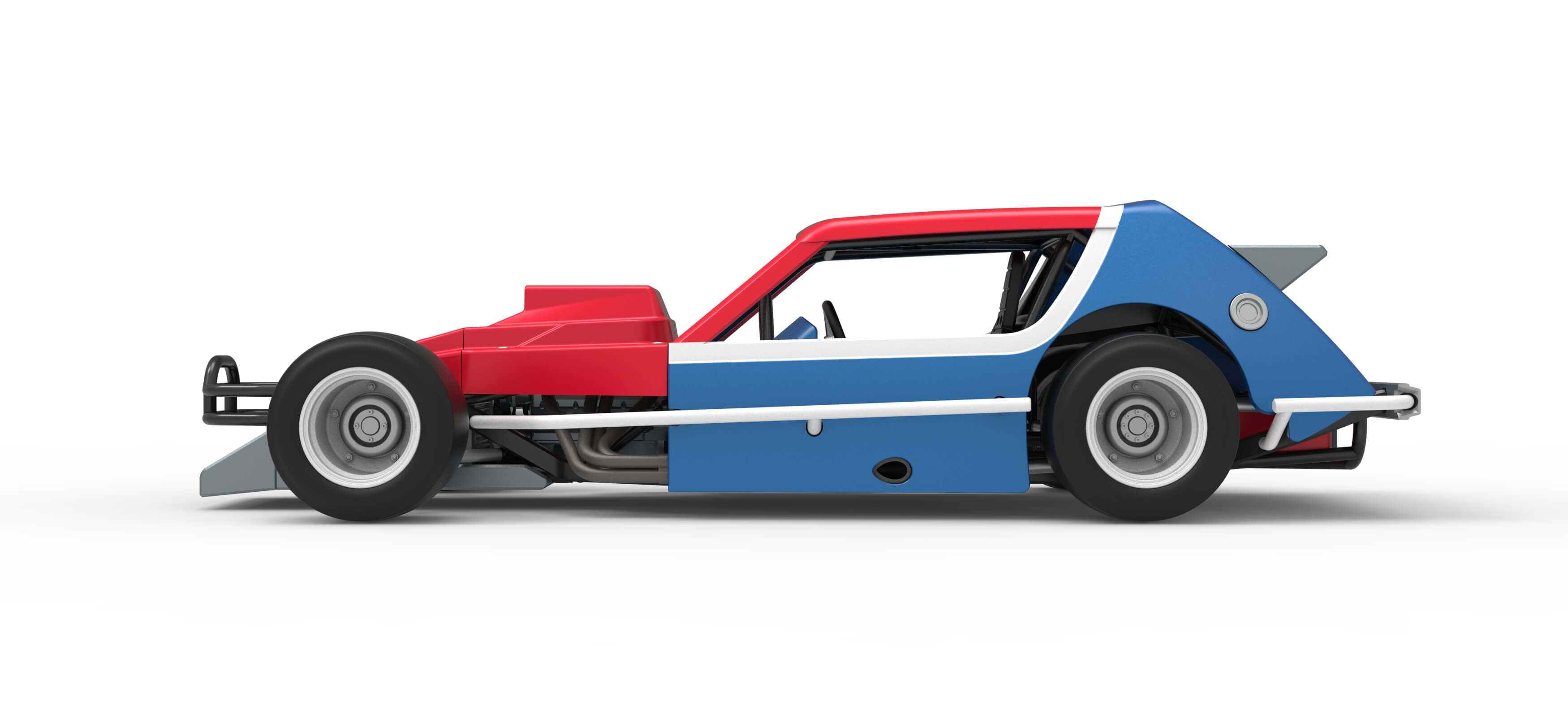 Vintage Asphalt Modified Stock Car V10 Scale 1:25 3D Model