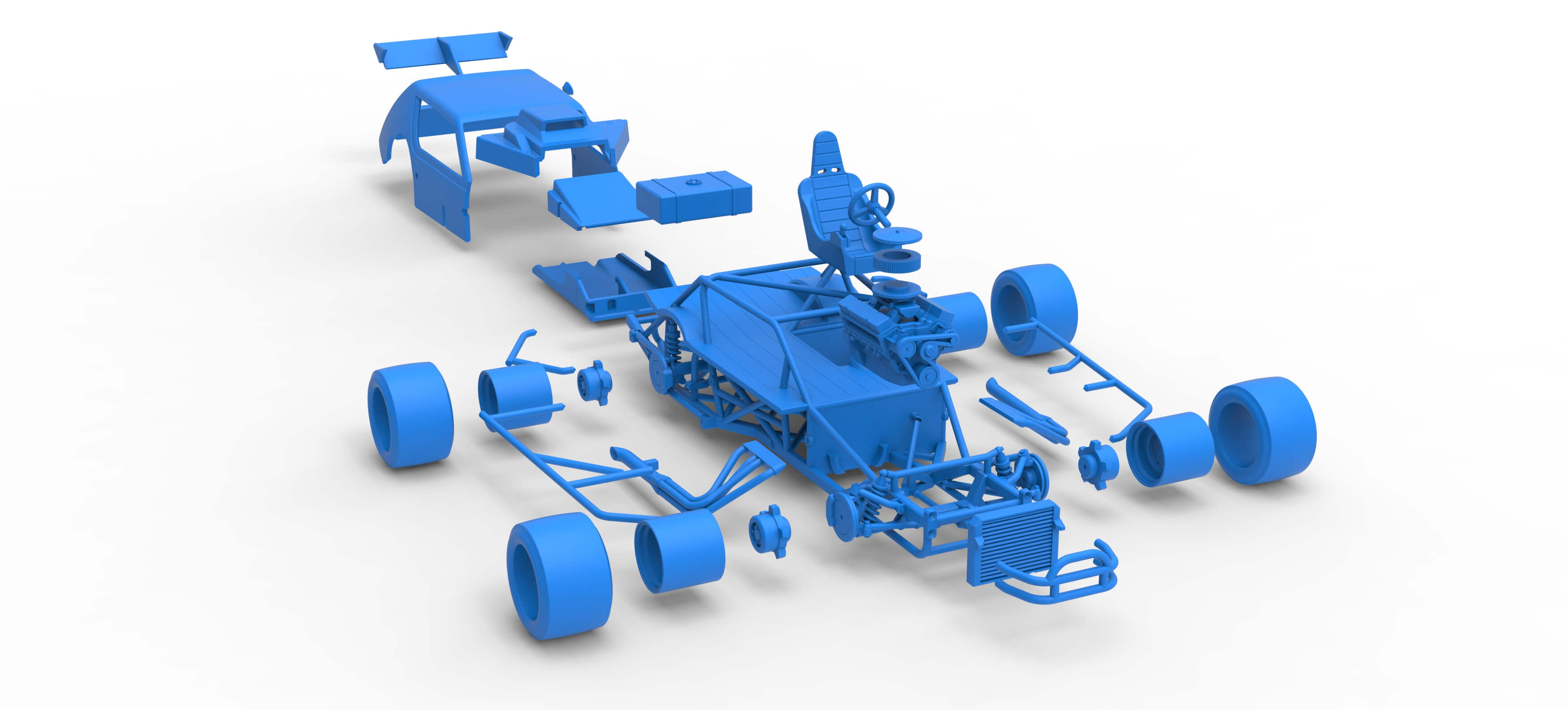 Vintage Asphalt Modified Stock Car V10 Scale 1:25 3D Model