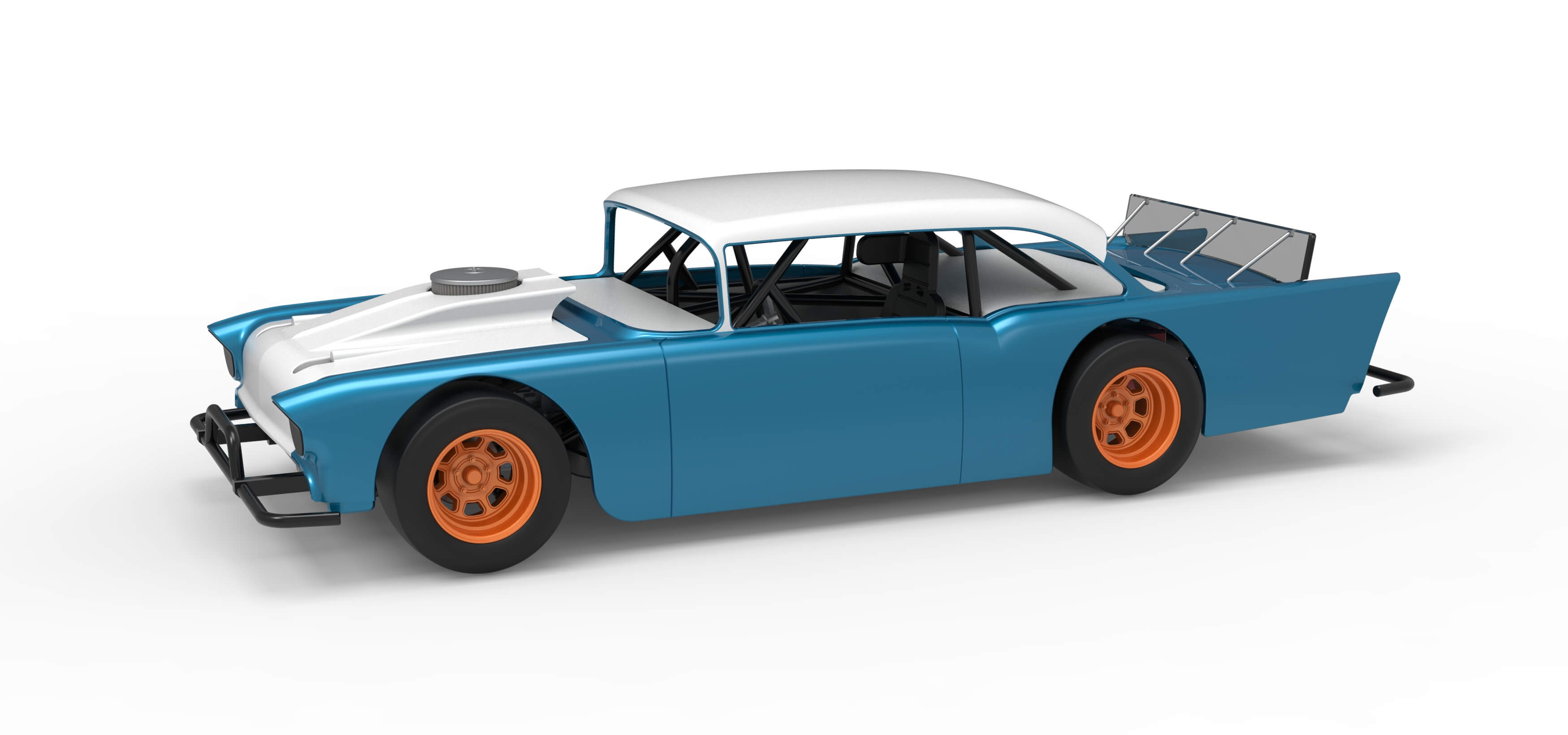Vintage Asphalt Modified Stock Car V11 Scale 1:25 3D Model