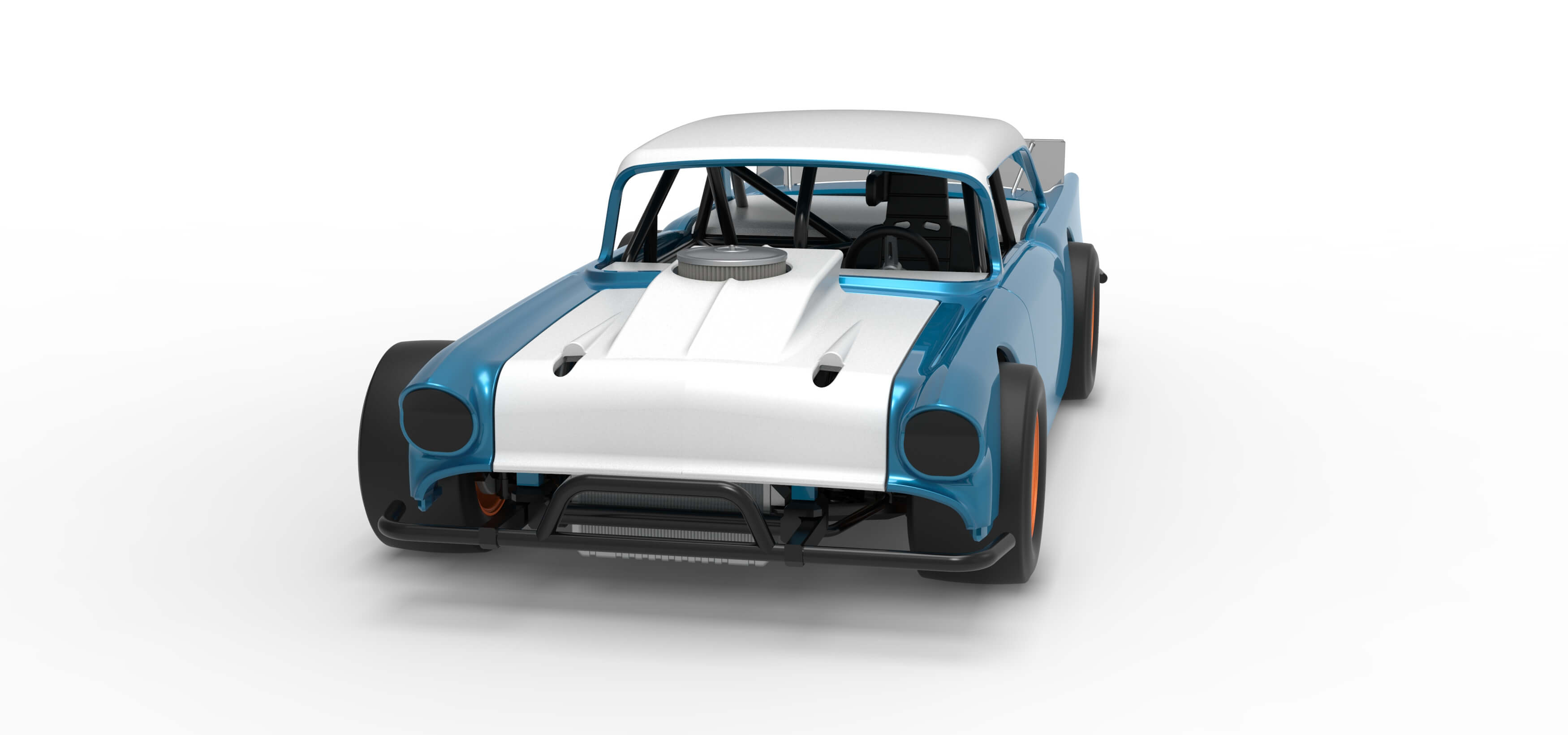 Vintage Asphalt Modified Stock Car V11 Scale 1:25 3D Model