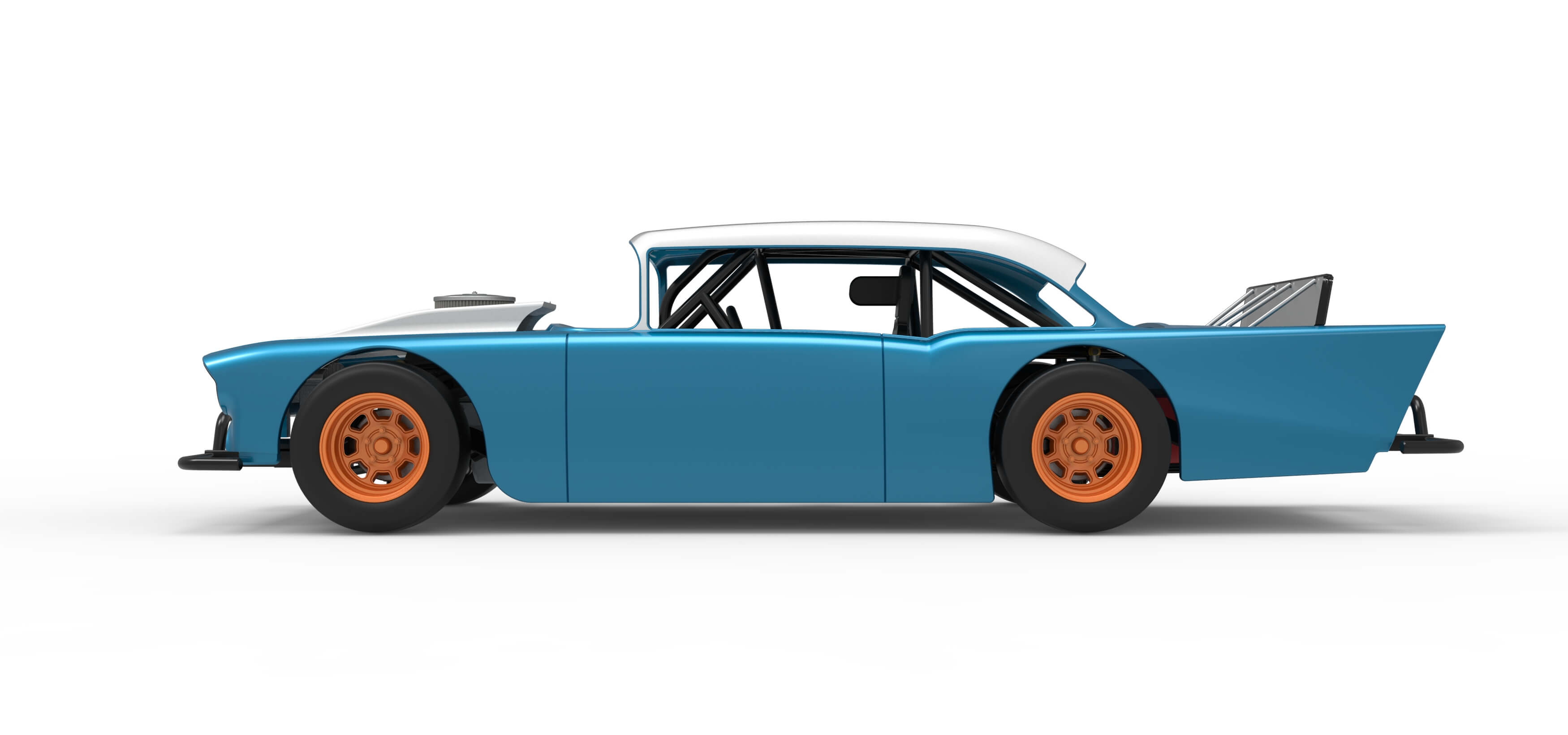 Vintage Asphalt Modified Stock Car V11 Scale 1:25 3D Model